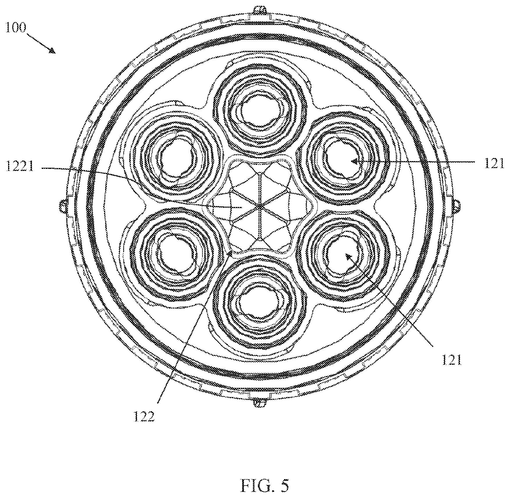 Patent US12492877 Figure 3 – Suppression device for rotary machine gun