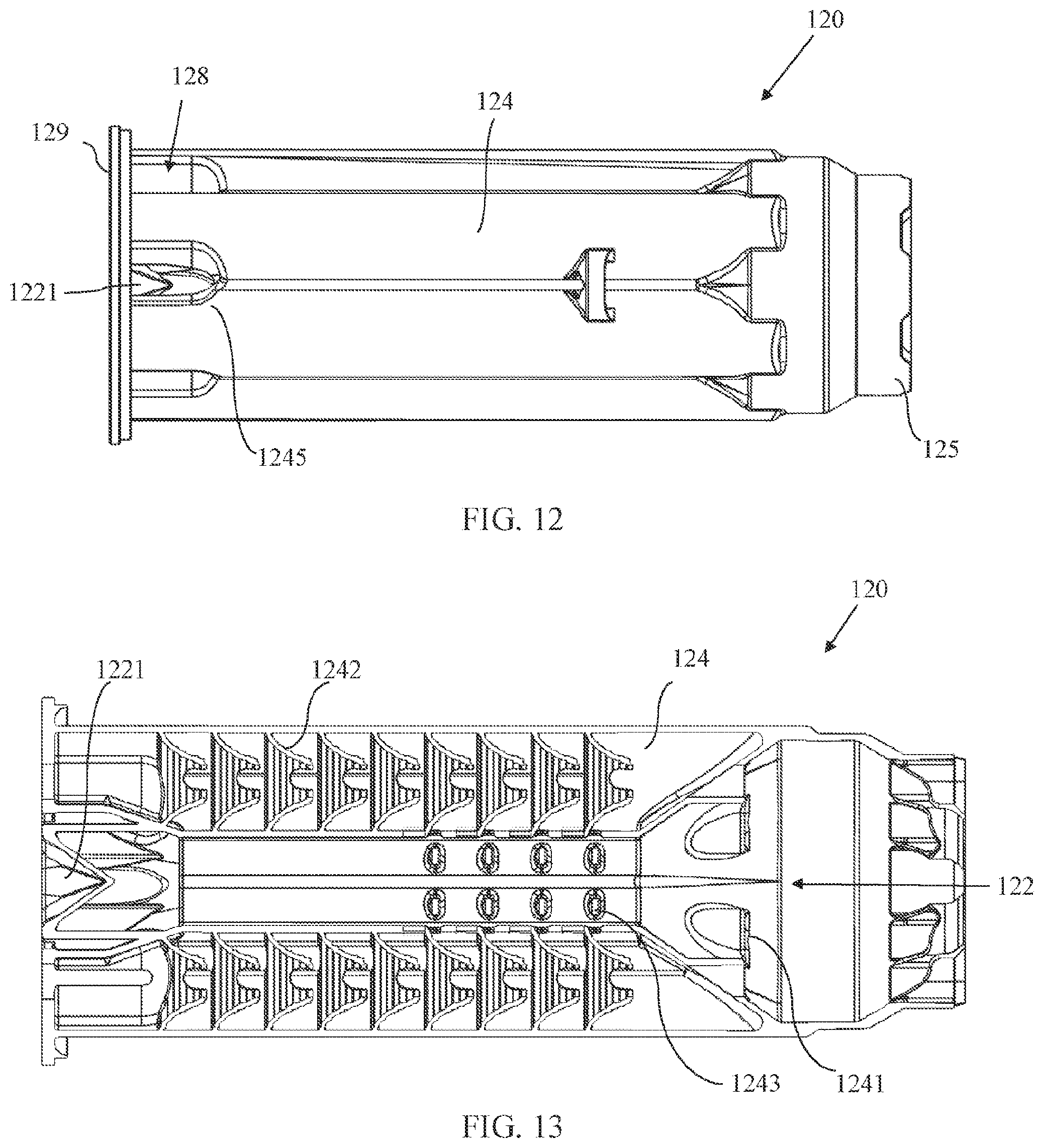 Patent US12492877 Figure 7 – Suppression device for rotary machine gun