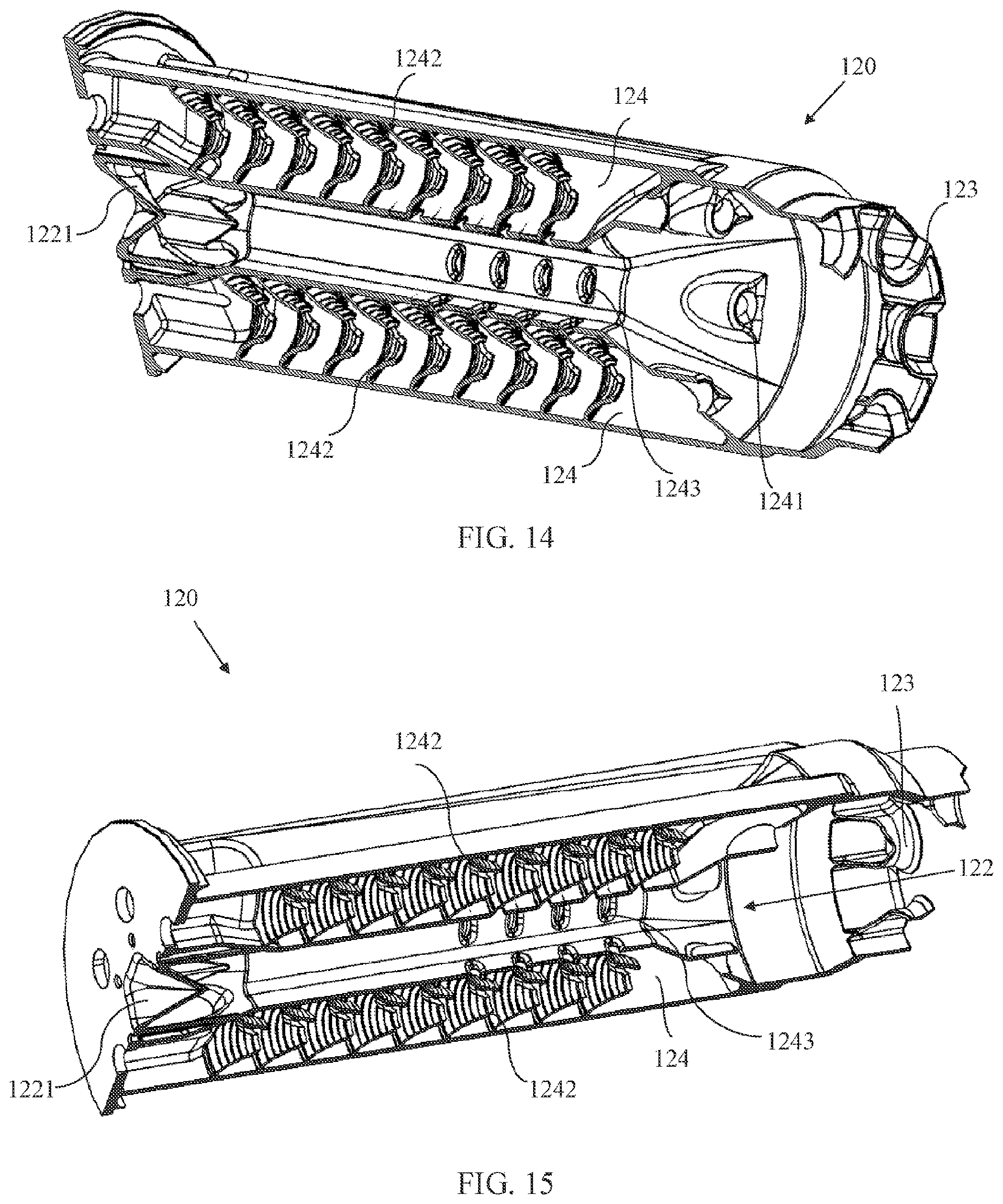 Patent US12492877 Figure 8 – Suppression device for rotary machine gun