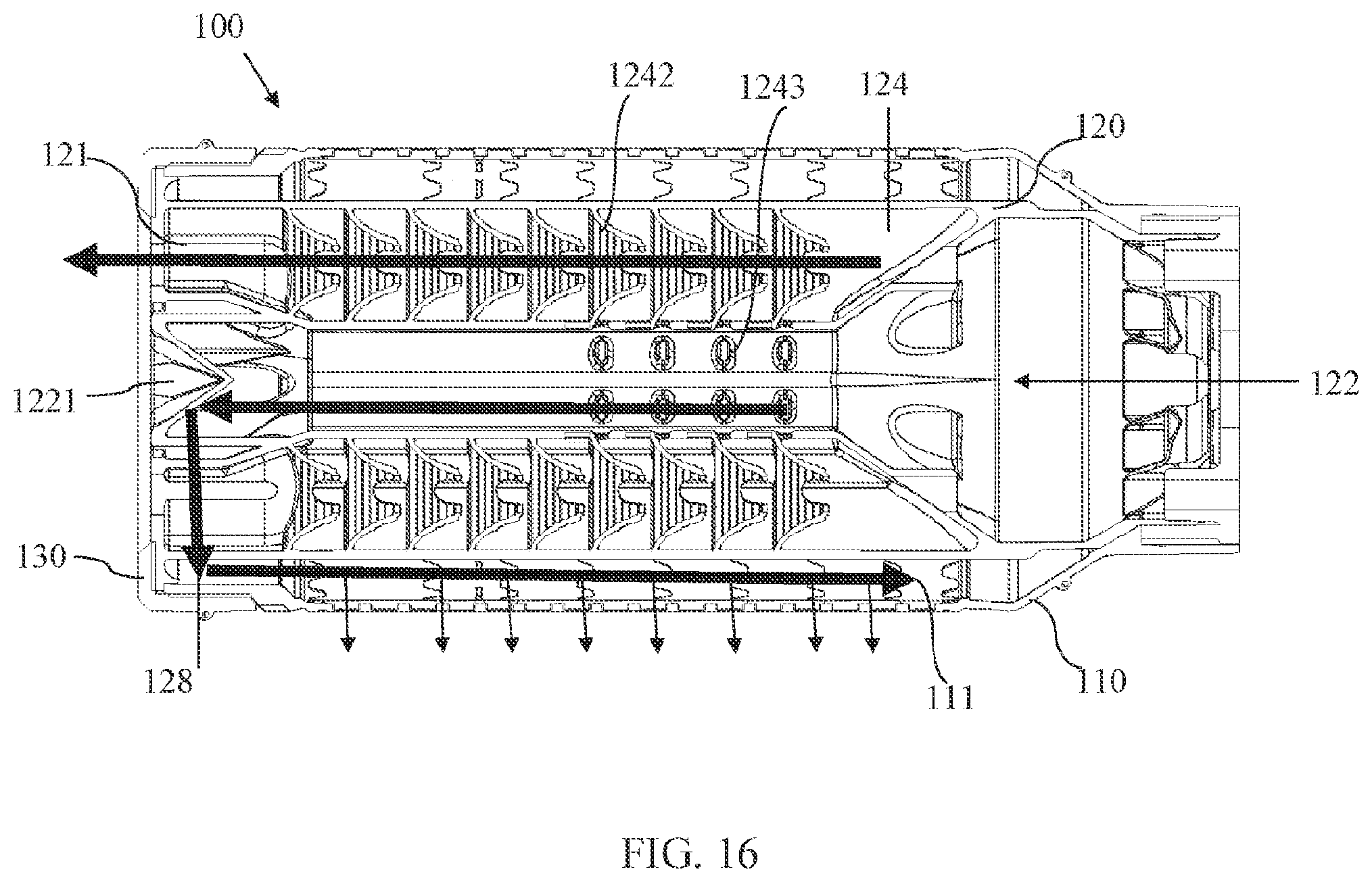 Patent US12492877 Figure 9 – Suppression device for rotary machine gun