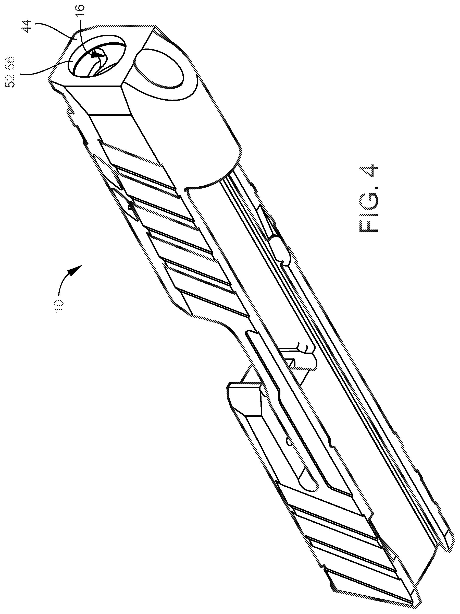 Patent US12492878 Figure 4 – Recessed expansion chamber in a gun slide configured for improving recoil mitigation in firearms
