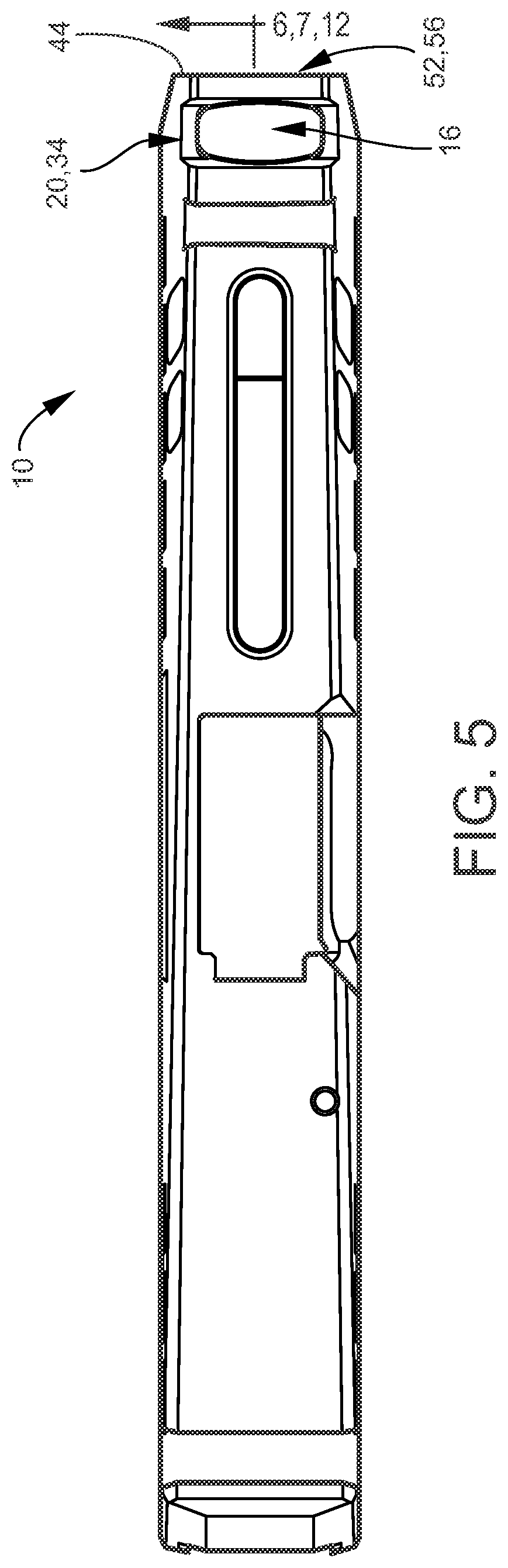 Patent US12492878 Figure 5 – Recessed expansion chamber in a gun slide configured for improving recoil mitigation in firearms