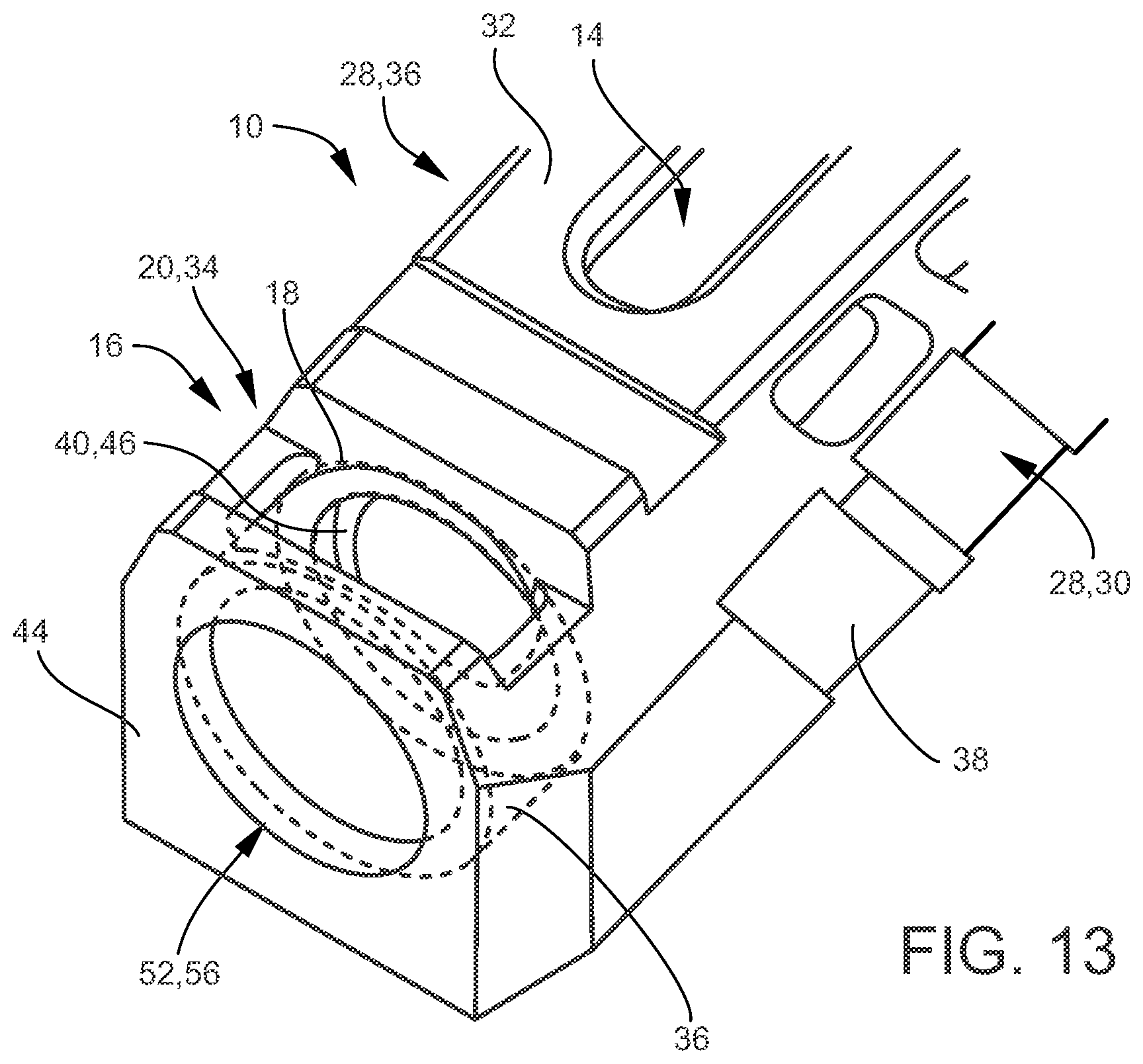 Patent US12492878 Figure 10 – Recessed expansion chamber in a gun slide configured for improving recoil mitigation in firearms