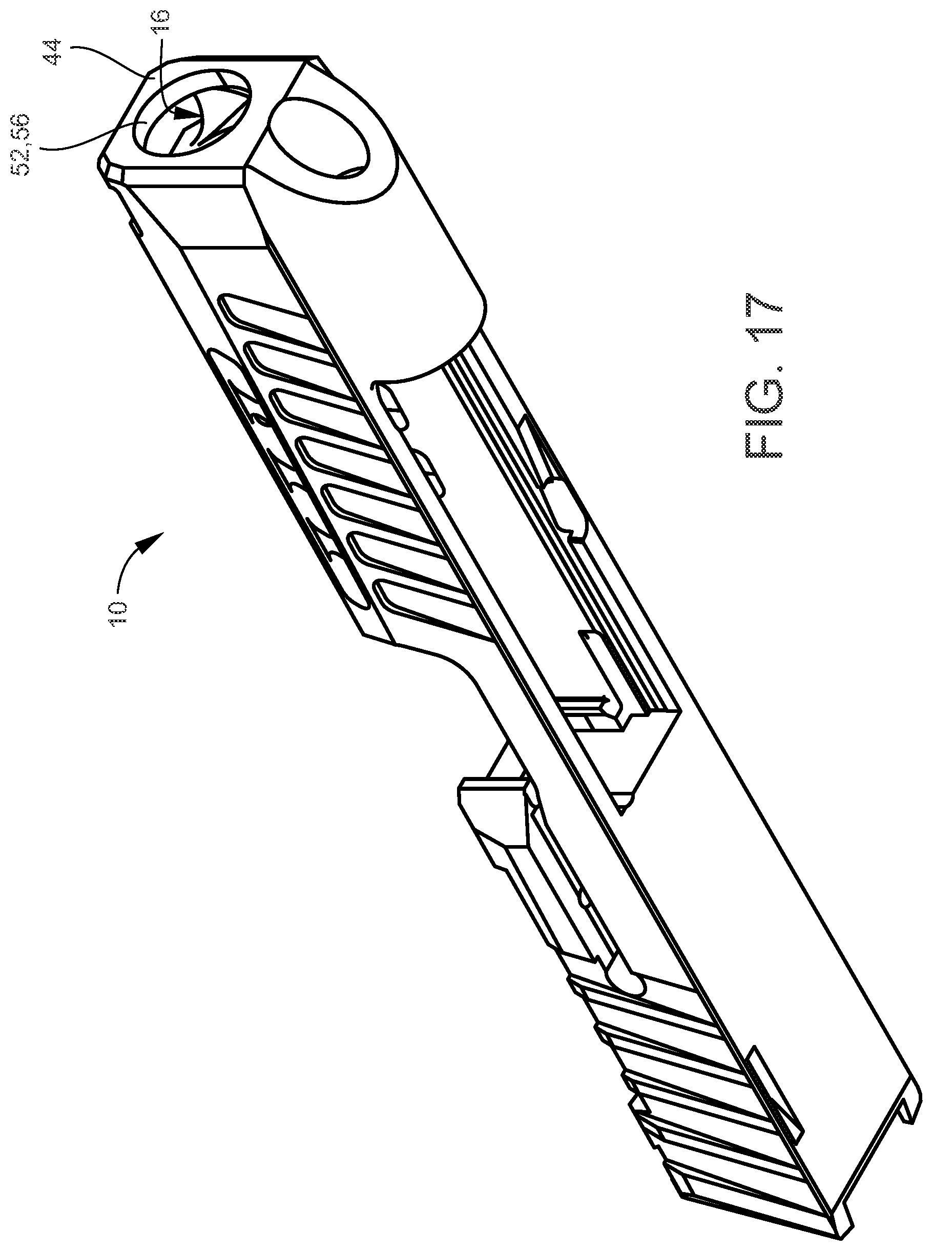 Patent US12492878 Figure 14 – Recessed expansion chamber in a gun slide configured for improving recoil mitigation in firearms
