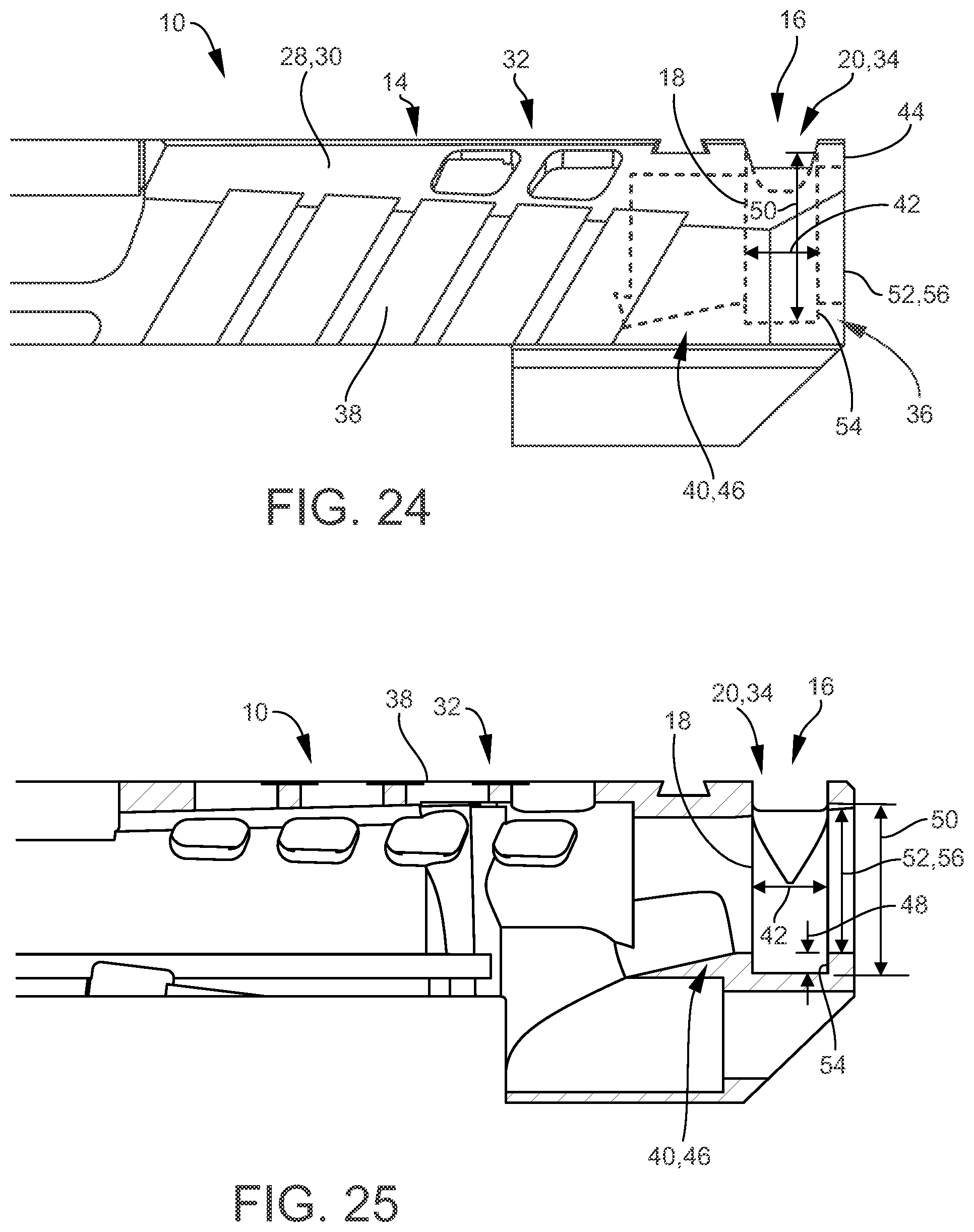 Patent US12492878 Figure 19 – Recessed expansion chamber in a gun slide configured for improving recoil mitigation in firearms