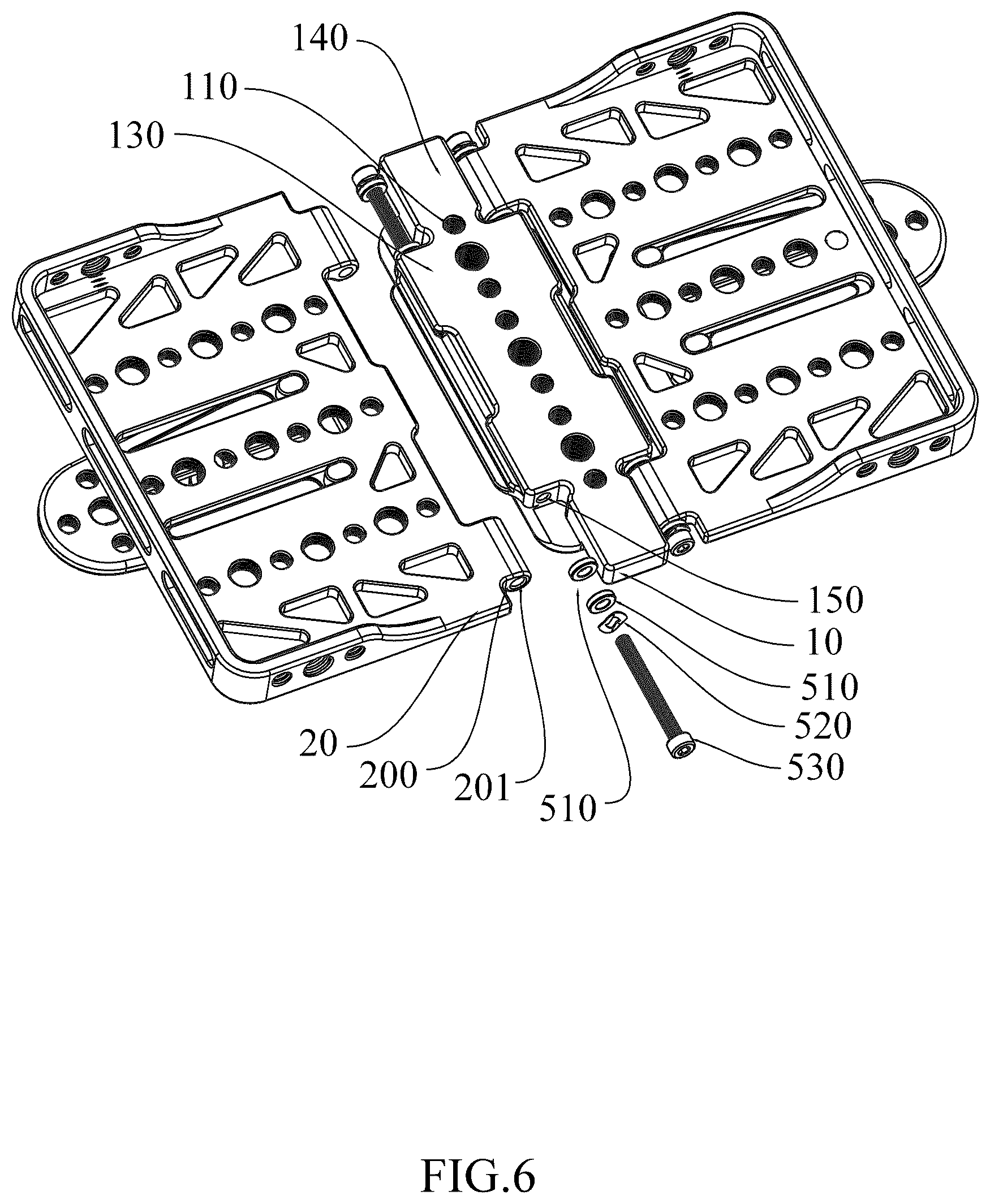 Patent US12492879 Figure 6 – Foldable support bench