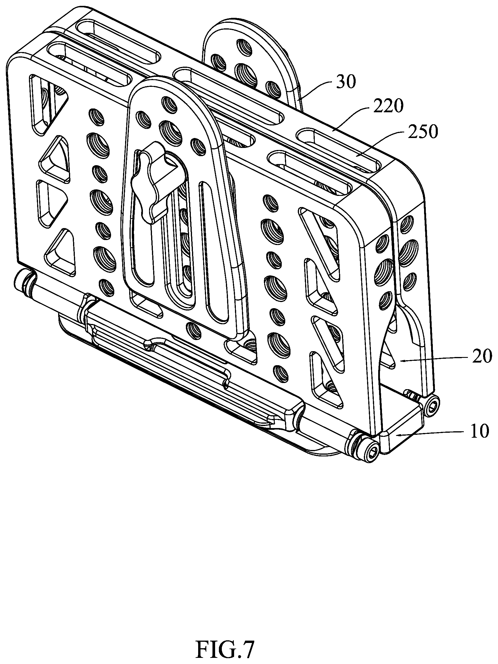 Patent US12492879 Figure 7 – Foldable support bench