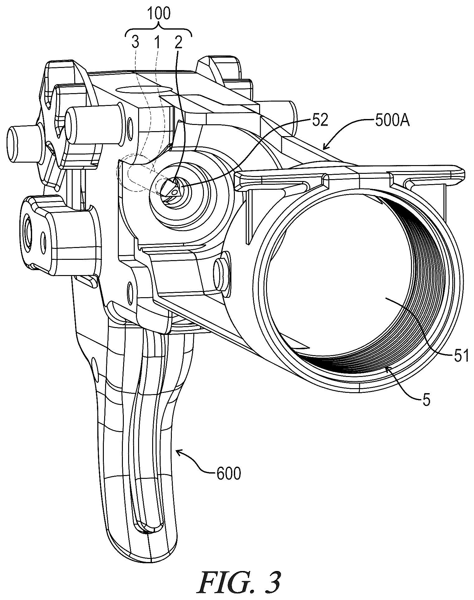 Patent US12492881 Figure 3 – Gas cylinder piercing mechanism for an airgun