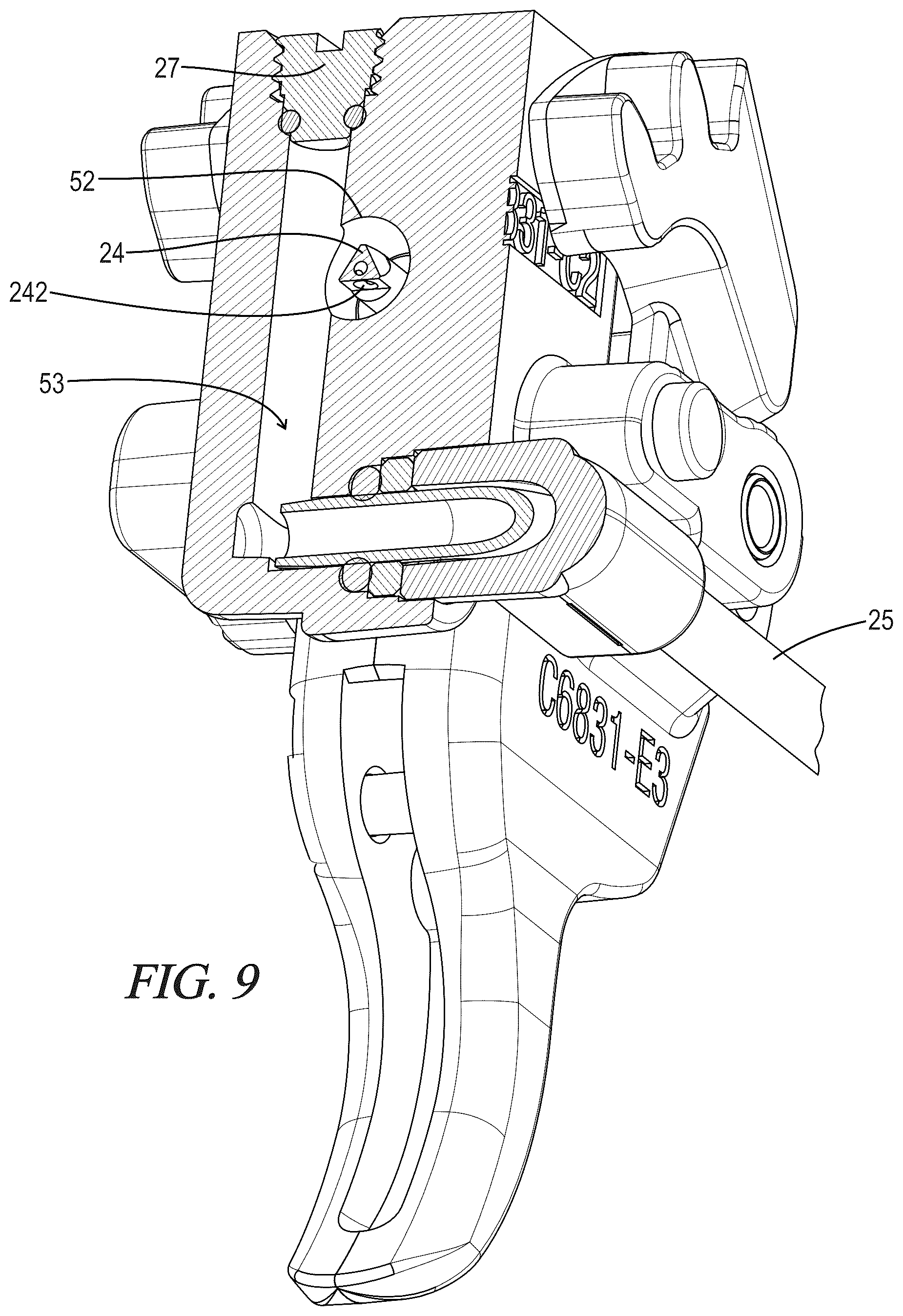 Patent US12492881 Figure 8 – Gas cylinder piercing mechanism for an airgun