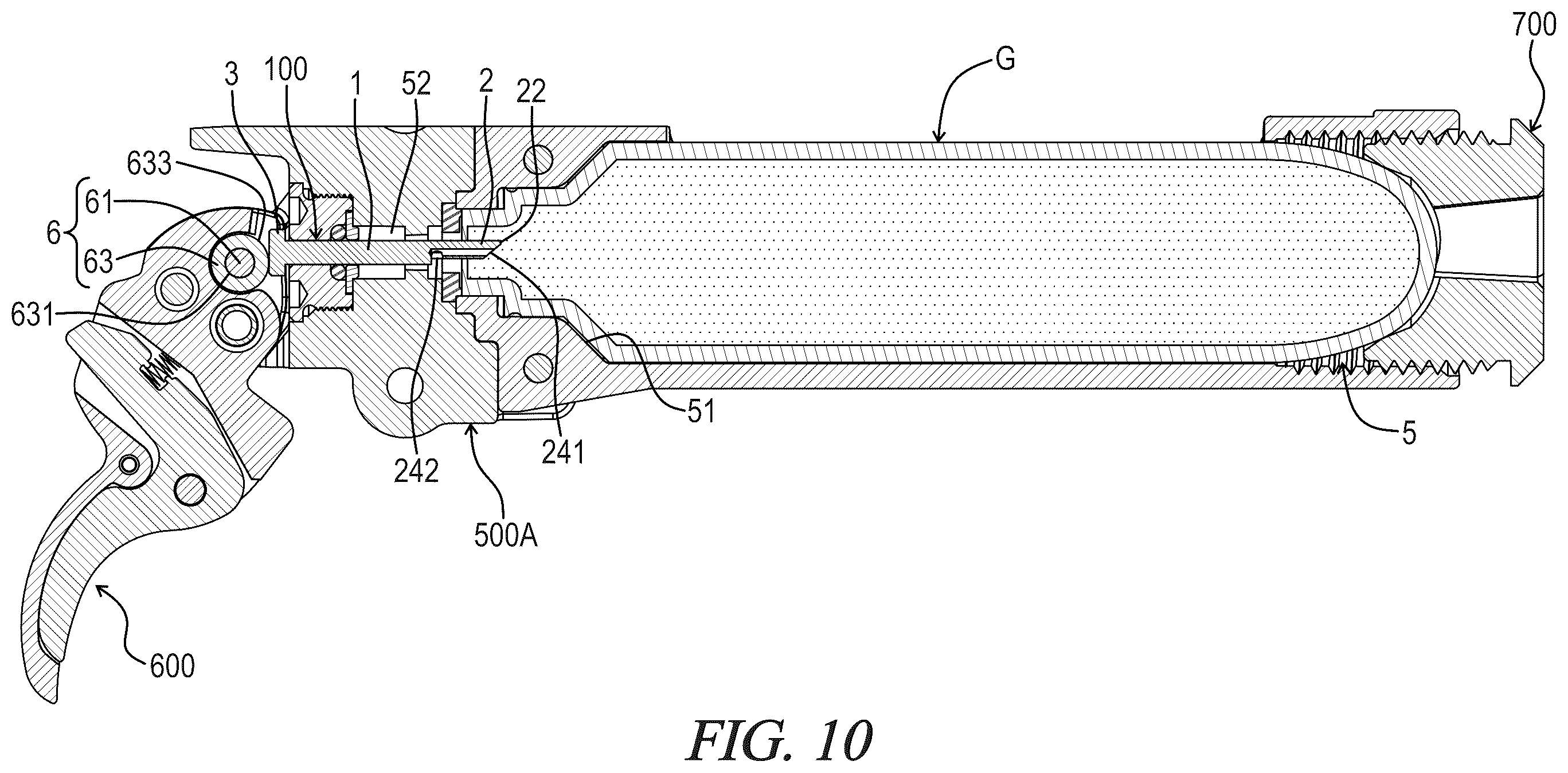 Patent US12492881 Figure 9 – Gas cylinder piercing mechanism for an airgun