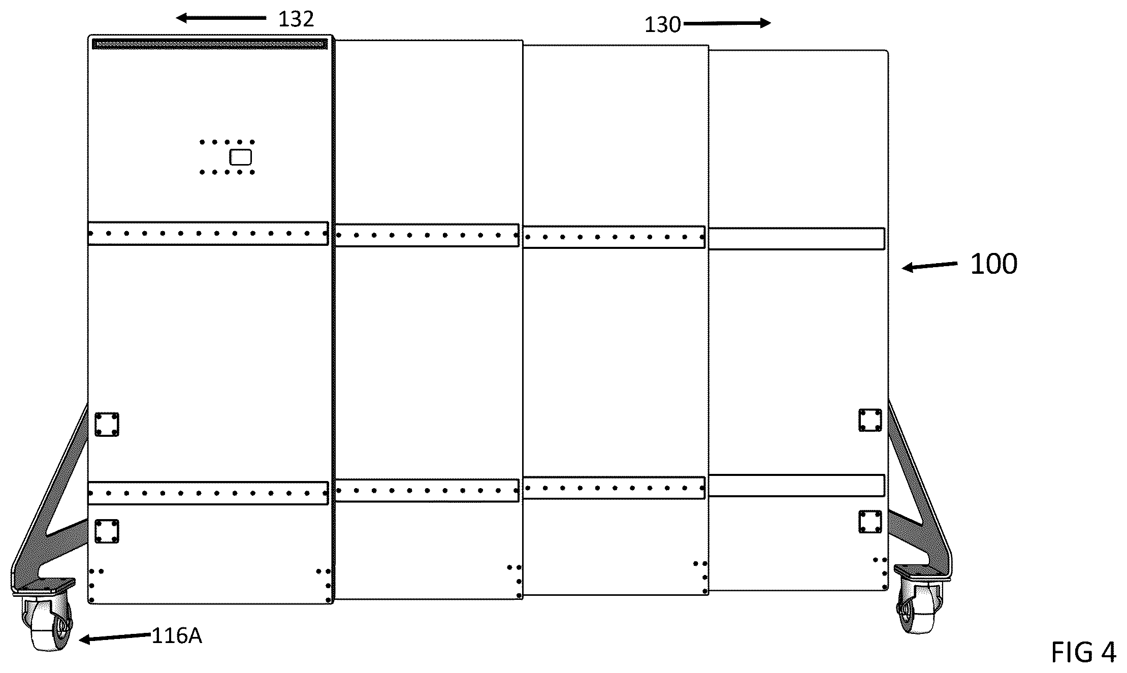 Patent US12492885 Figure 4 – Systems and methods for providing a mobile expandable ballistic barrier apparatus