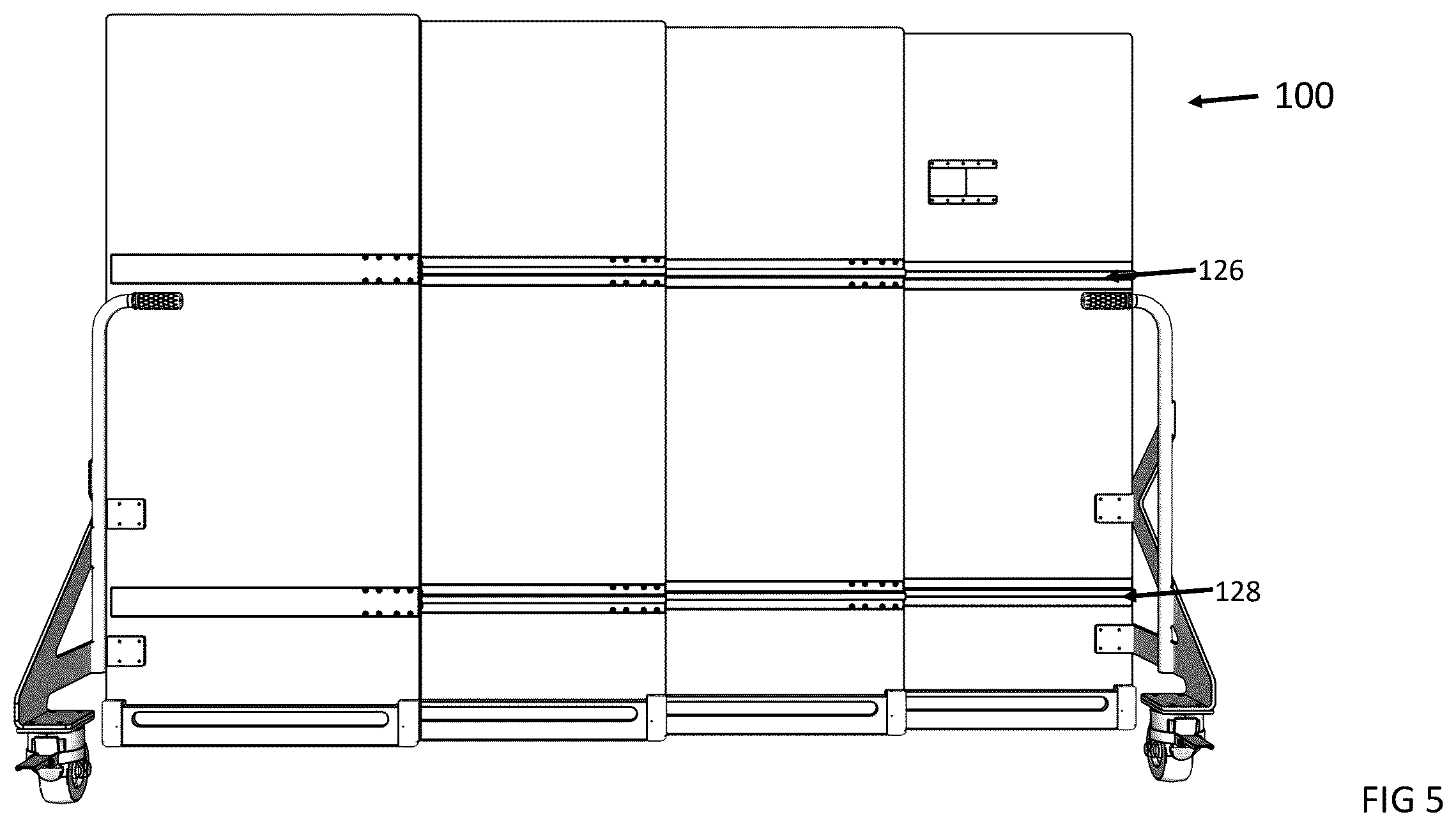 Patent US12492885 Figure 5 – Systems and methods for providing a mobile expandable ballistic barrier apparatus