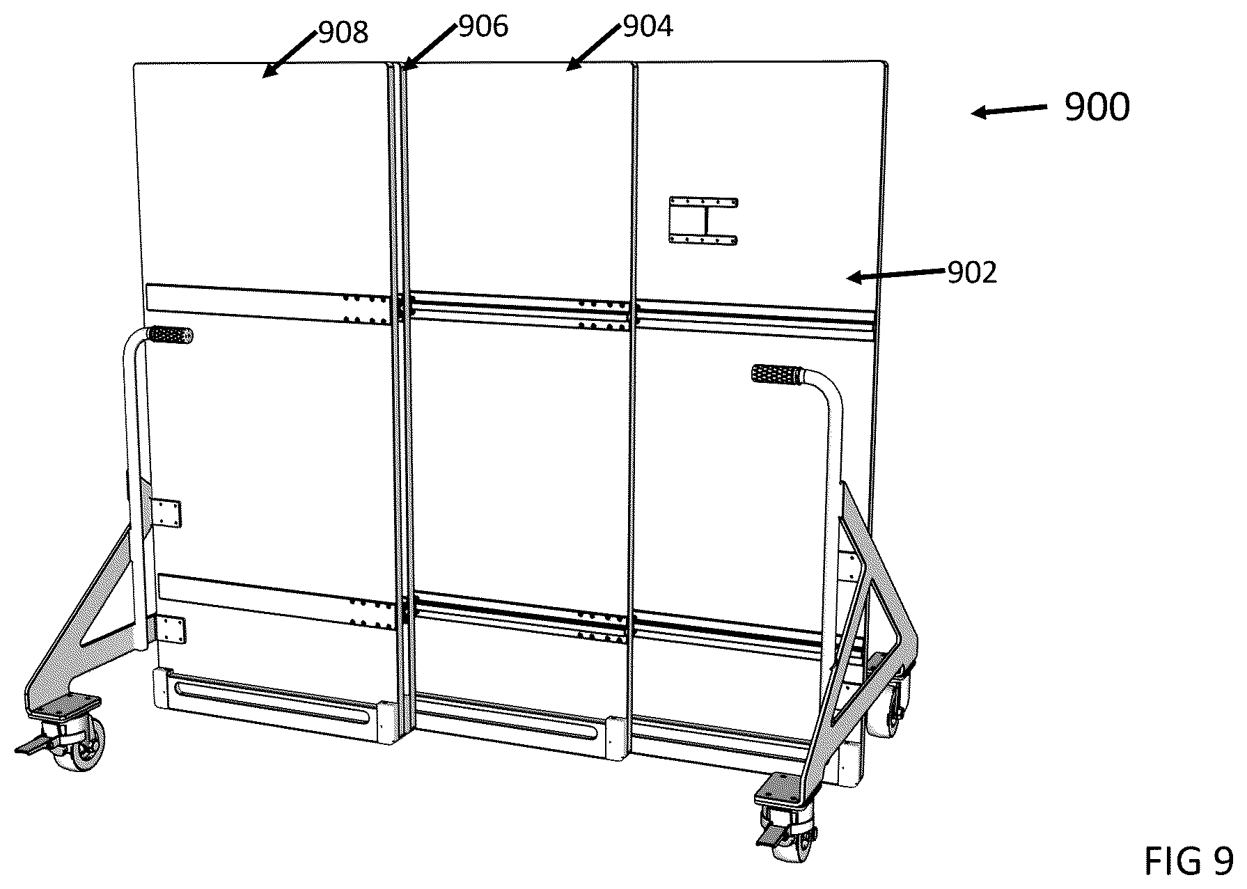 Patent US12492885 Figure 9 – Systems and methods for providing a mobile expandable ballistic barrier apparatus