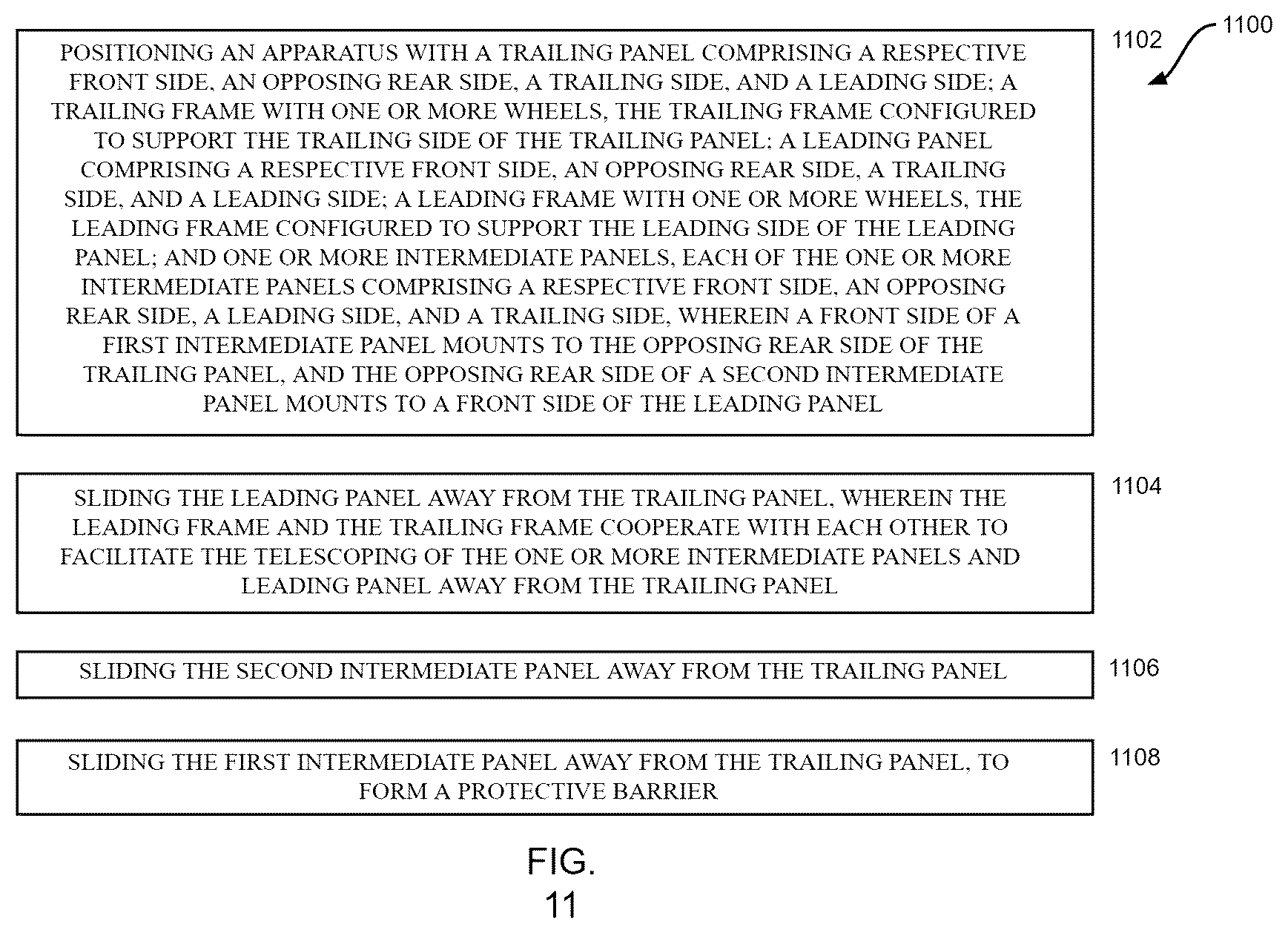 Patent US12492885 Figure 11 – Systems and methods for providing a mobile expandable ballistic barrier apparatus