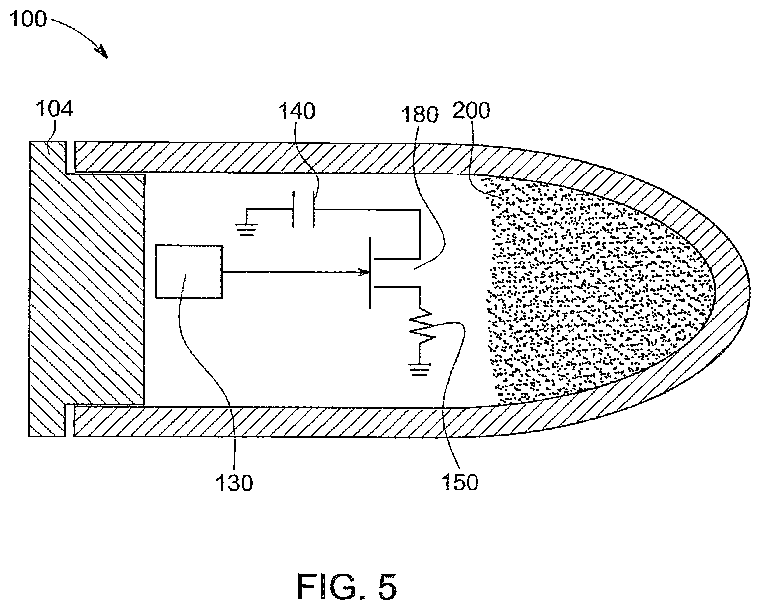 Patent US12492886 Figure 6 – Non-lethal projectile construction and launcher