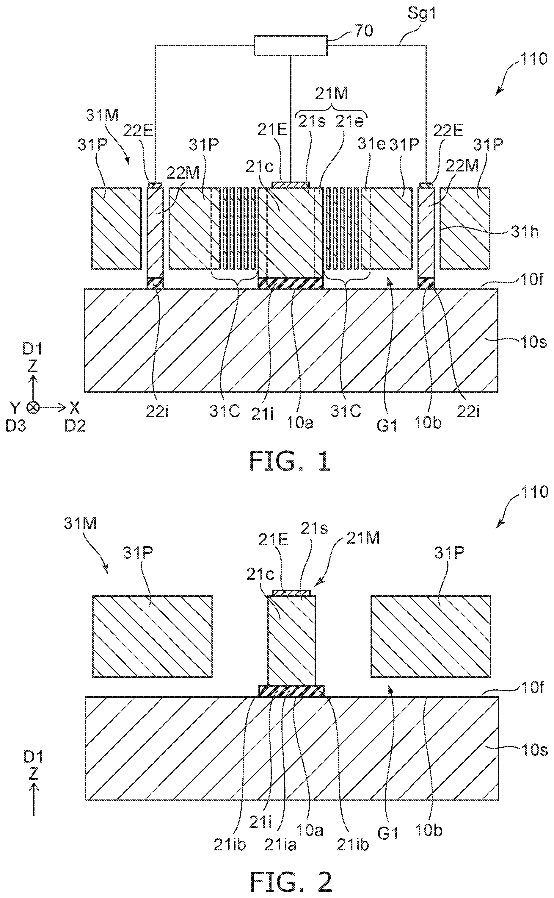 Patent US12492898 Figure 1 – Sensor and electronic device