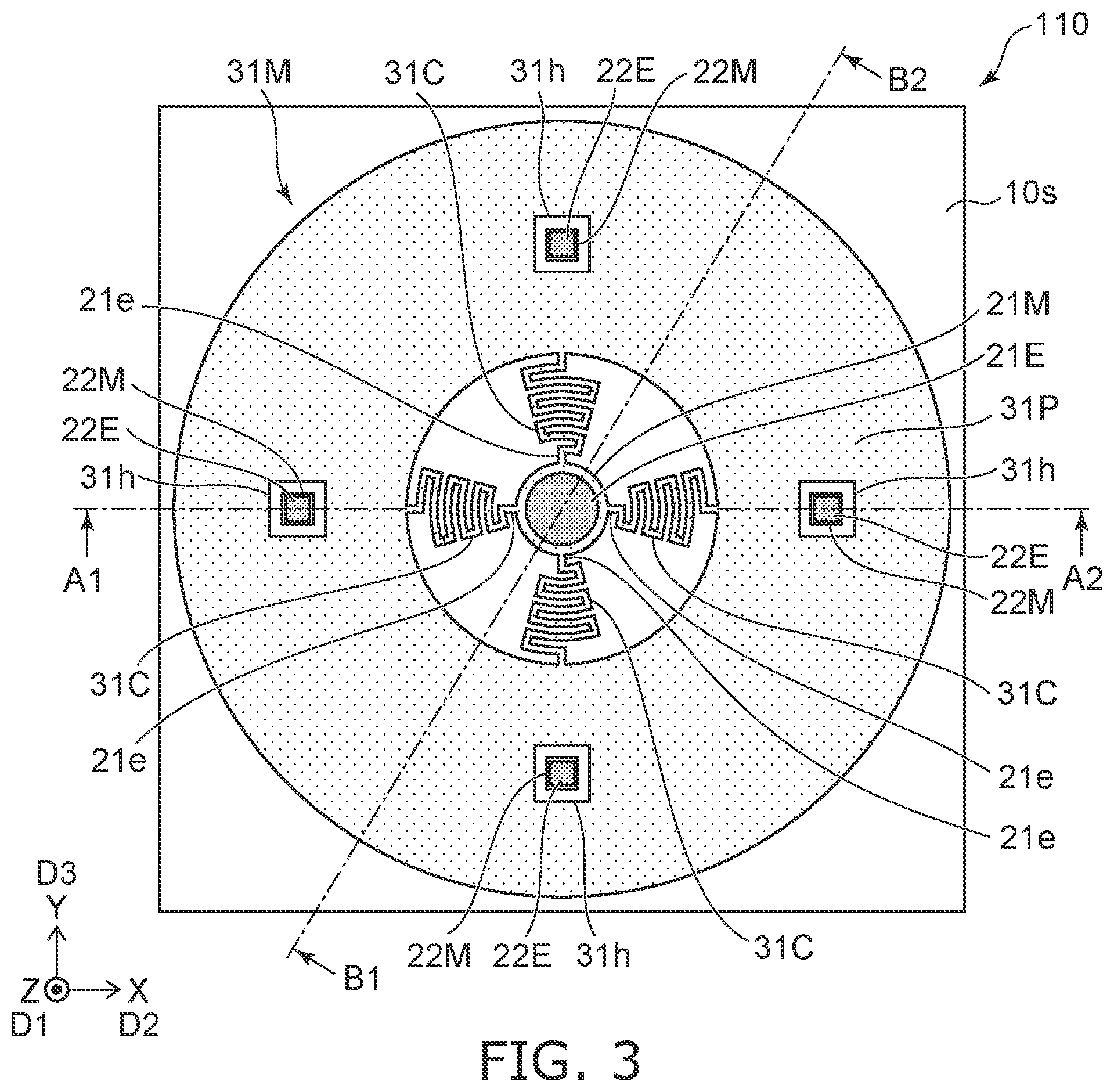 Patent US12492898 Figure 2 – Sensor and electronic device