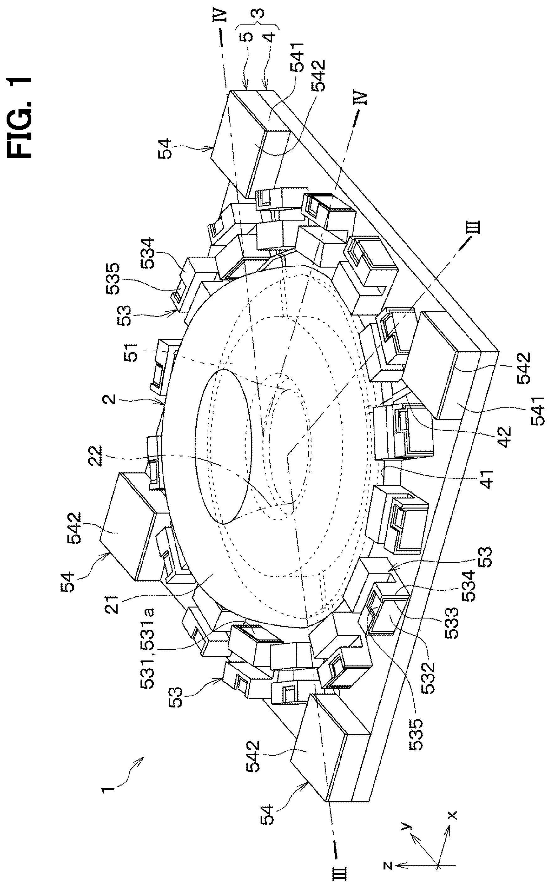 Patent US12492900 Figure 1 – Mounting structure of micro vibrator