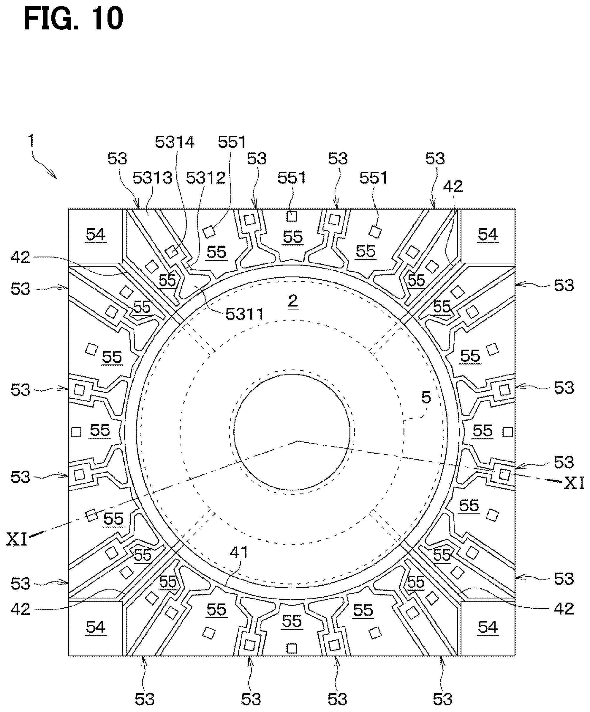 Patent US12492900 Figure 12 – Mounting structure of micro vibrator