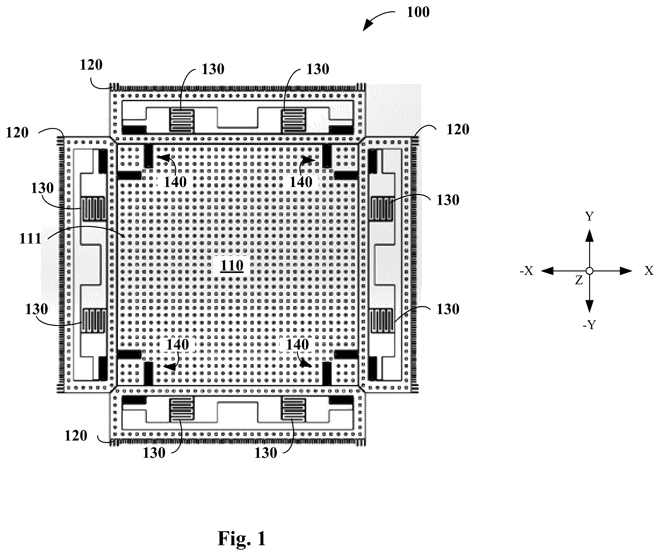 Patent US12492901 — Multi-mode, mode-matched, mems-based Coriolis vibratory gyroscope — Figure 1