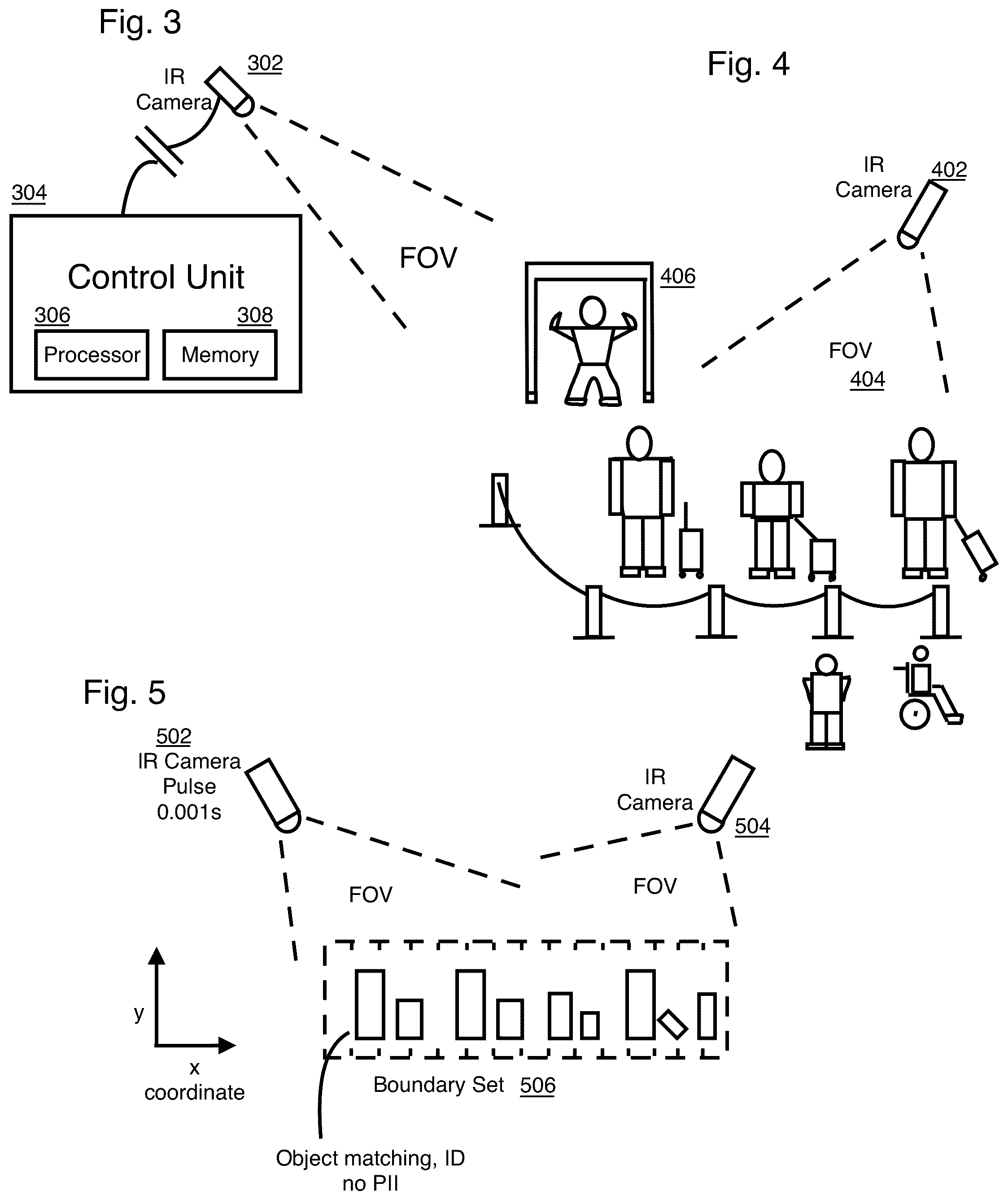 Patent US12492905 Figure 3 – Computer-implemented system and method to track, monitor, store, and report the location and dwell time of airport passengers and vehicles at airport checkpoints and facilities