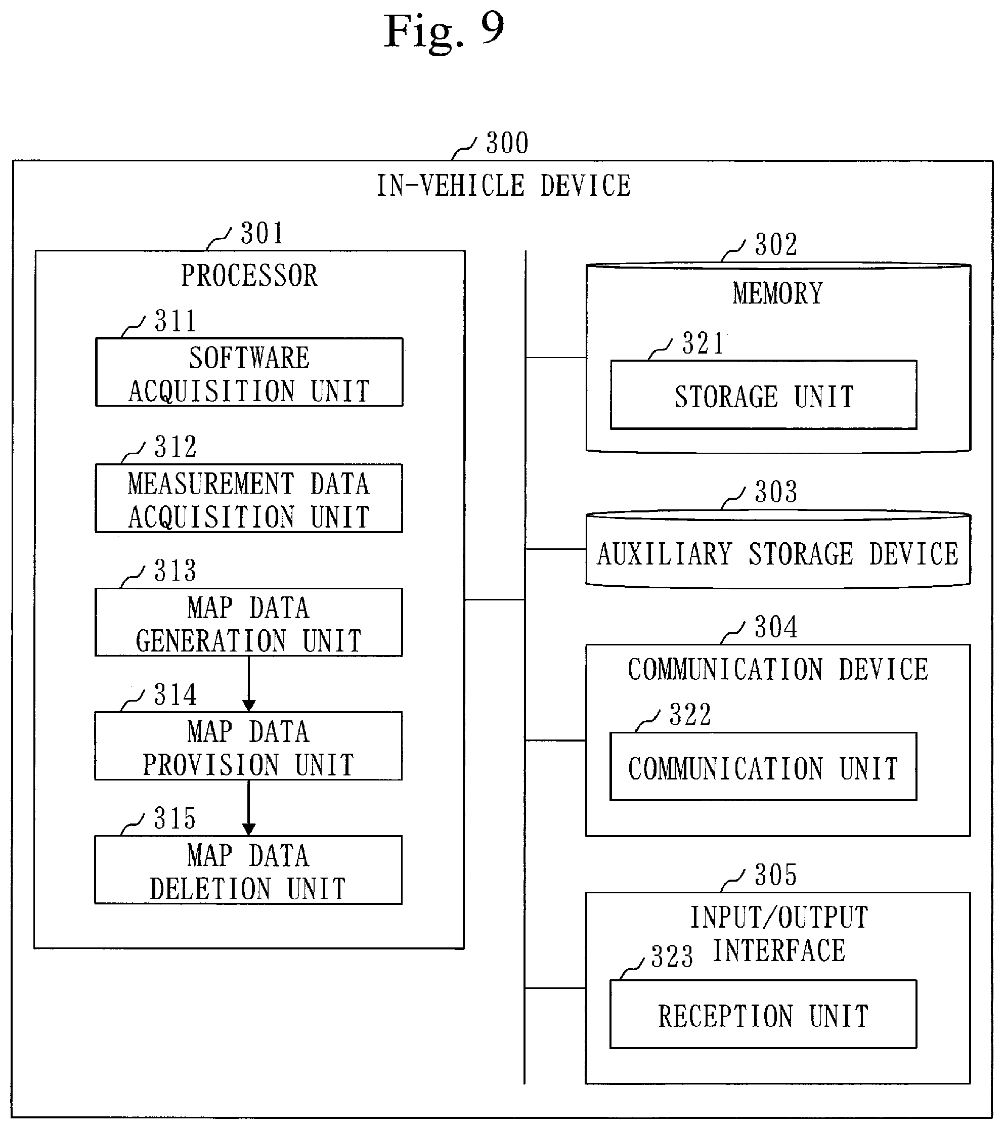 Patent US12492911 Figure 9 – Map collection system, map server device, in-vehicle device and map collection method