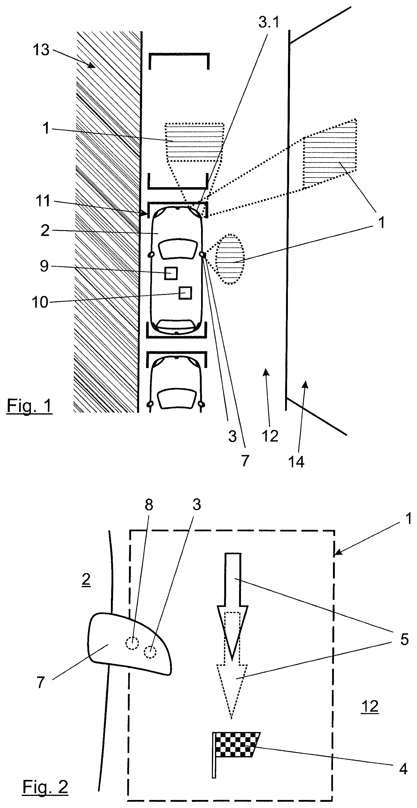 Patent US12492912 — Method for projecting at least one light pattern into a vehicle environment and vehicle having at least one projector — Figure 1