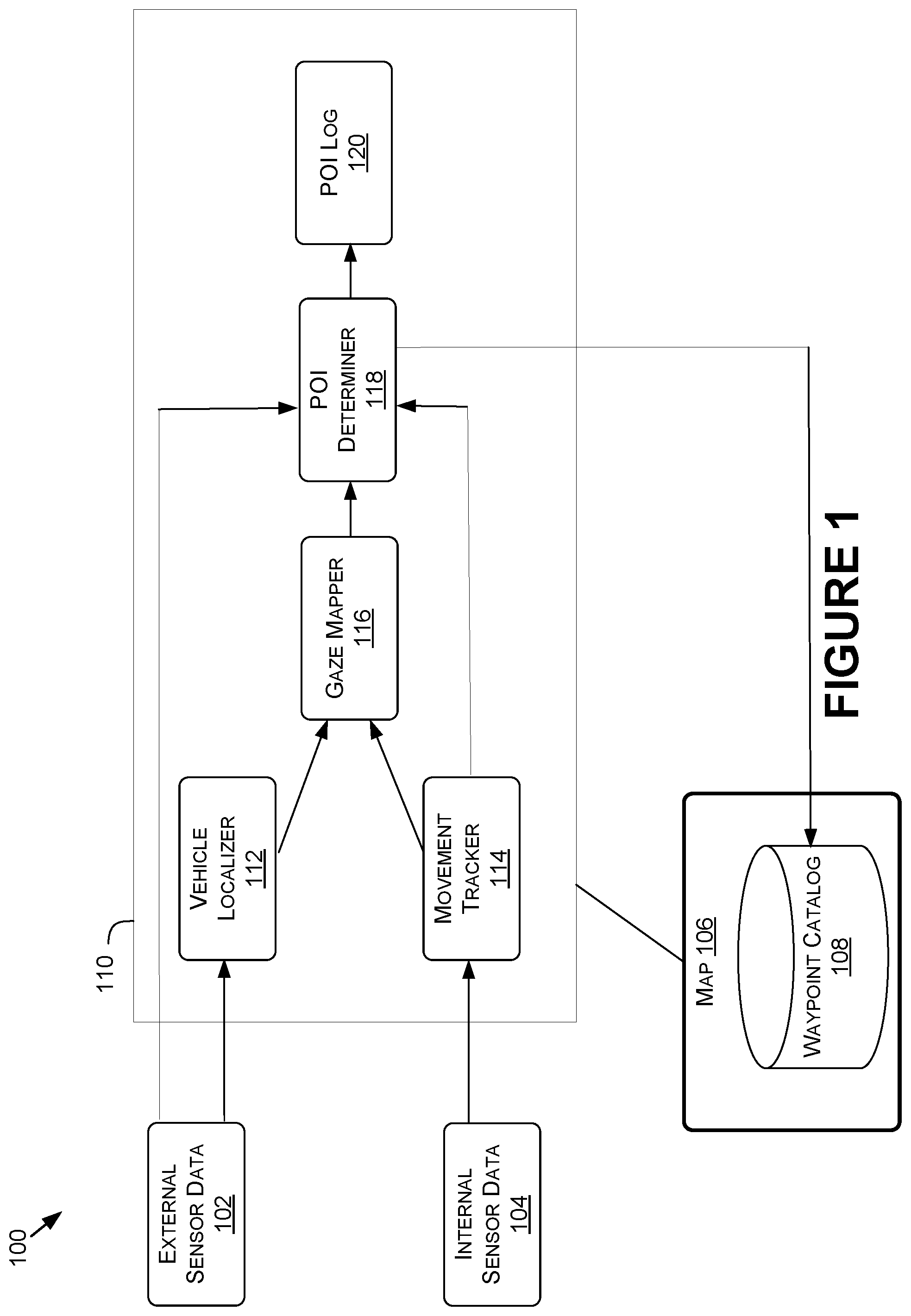 Patent US12492913 Figure 1 – Automatic graphical content recognition for vehicle applications
