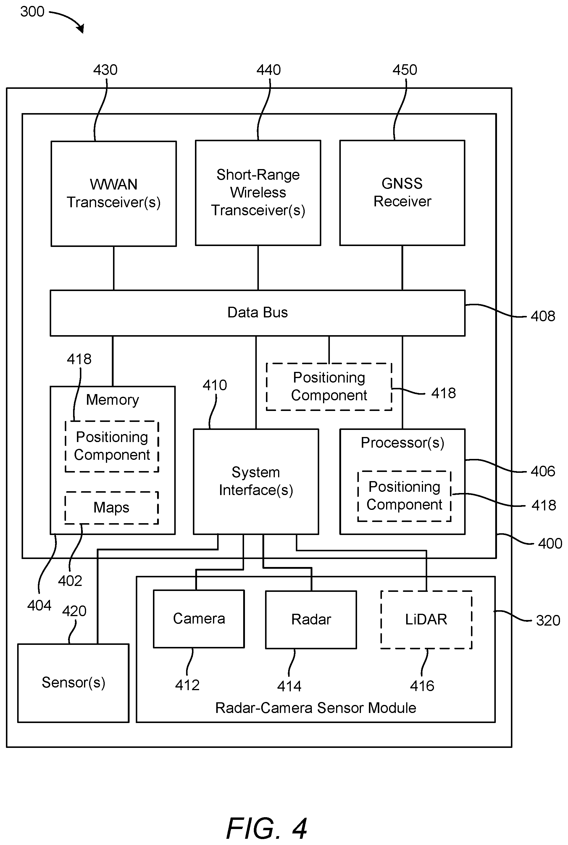 Patent US12492916 Figure 5 – Positioning operation based on filtered map data