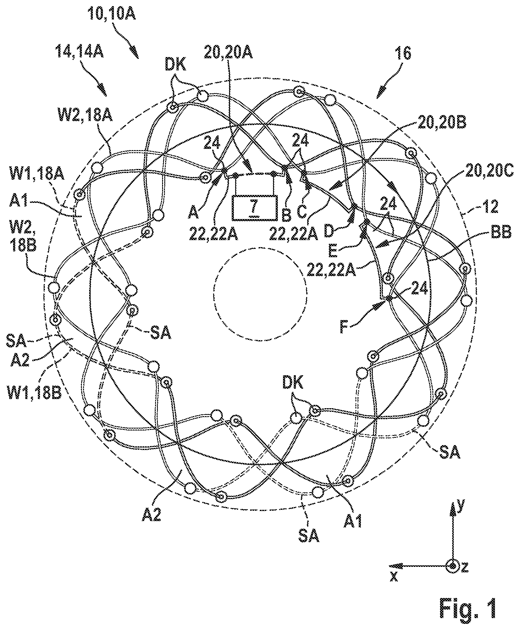 Patent US12492918 Figure 1 – Measured value acquisition device for an inductive sensor arrangement