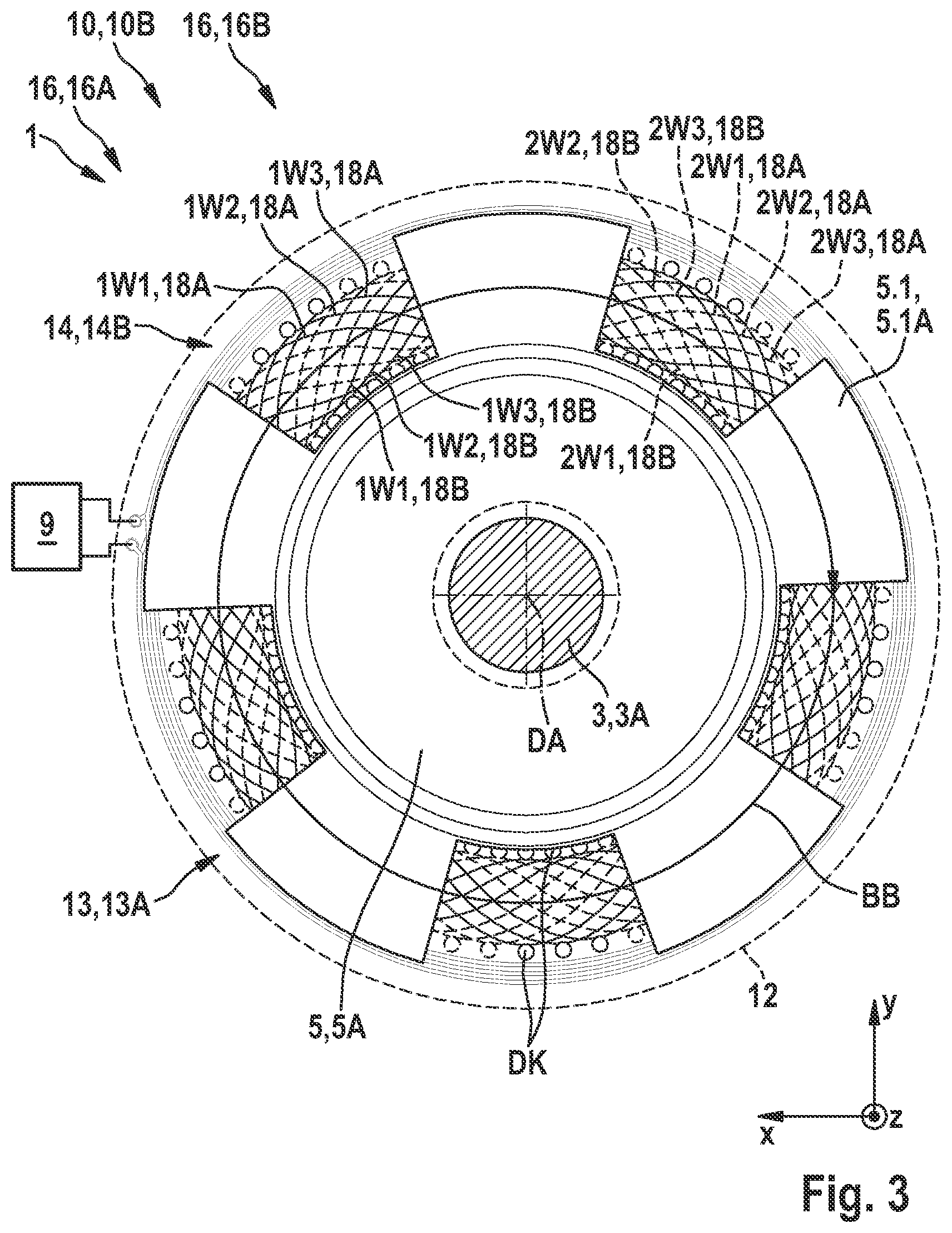 Patent US12492918 Figure 3 – Measured value acquisition device for an inductive sensor arrangement