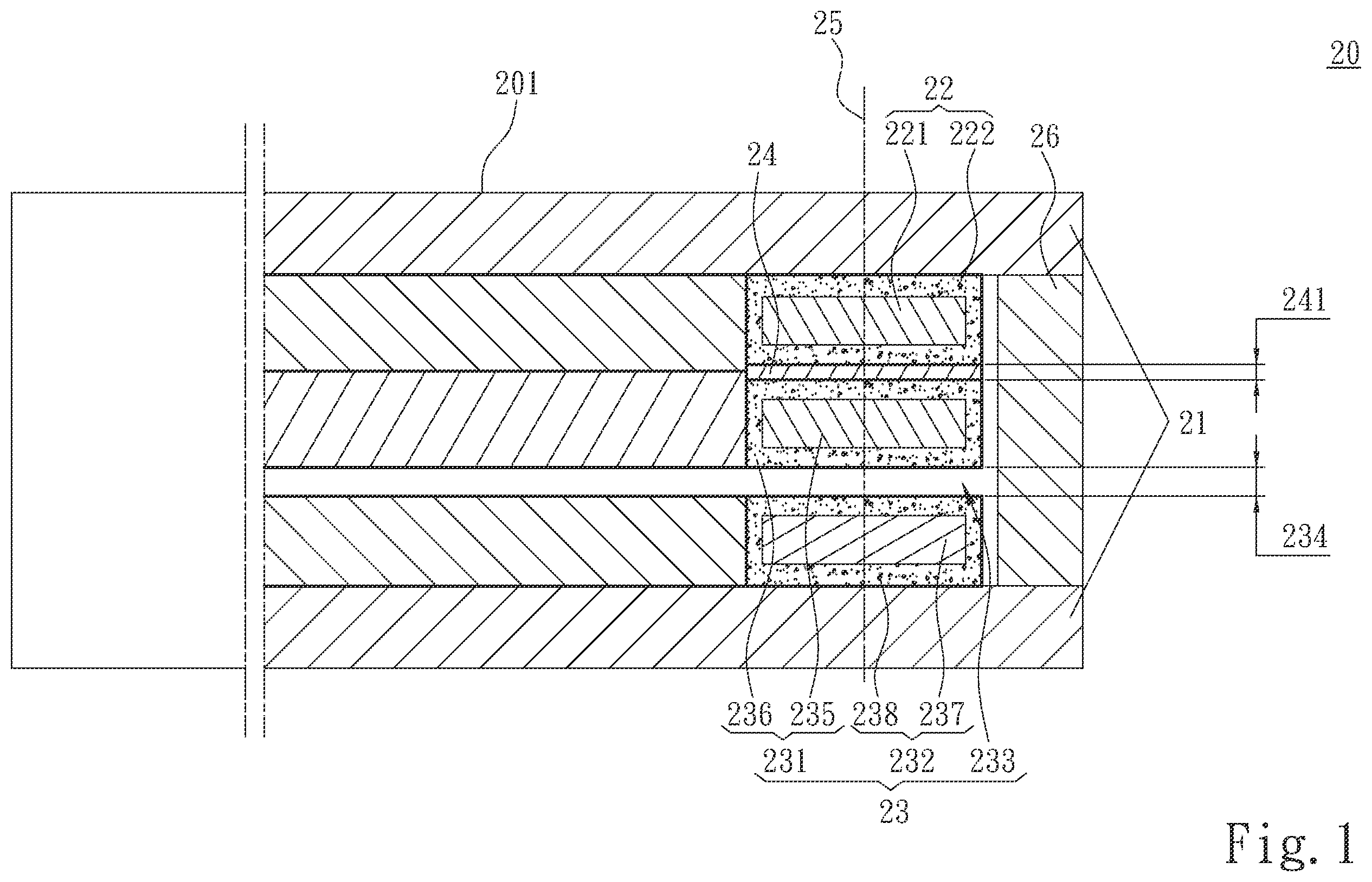 Patent US12492921 Figure 1 – Touch sensor