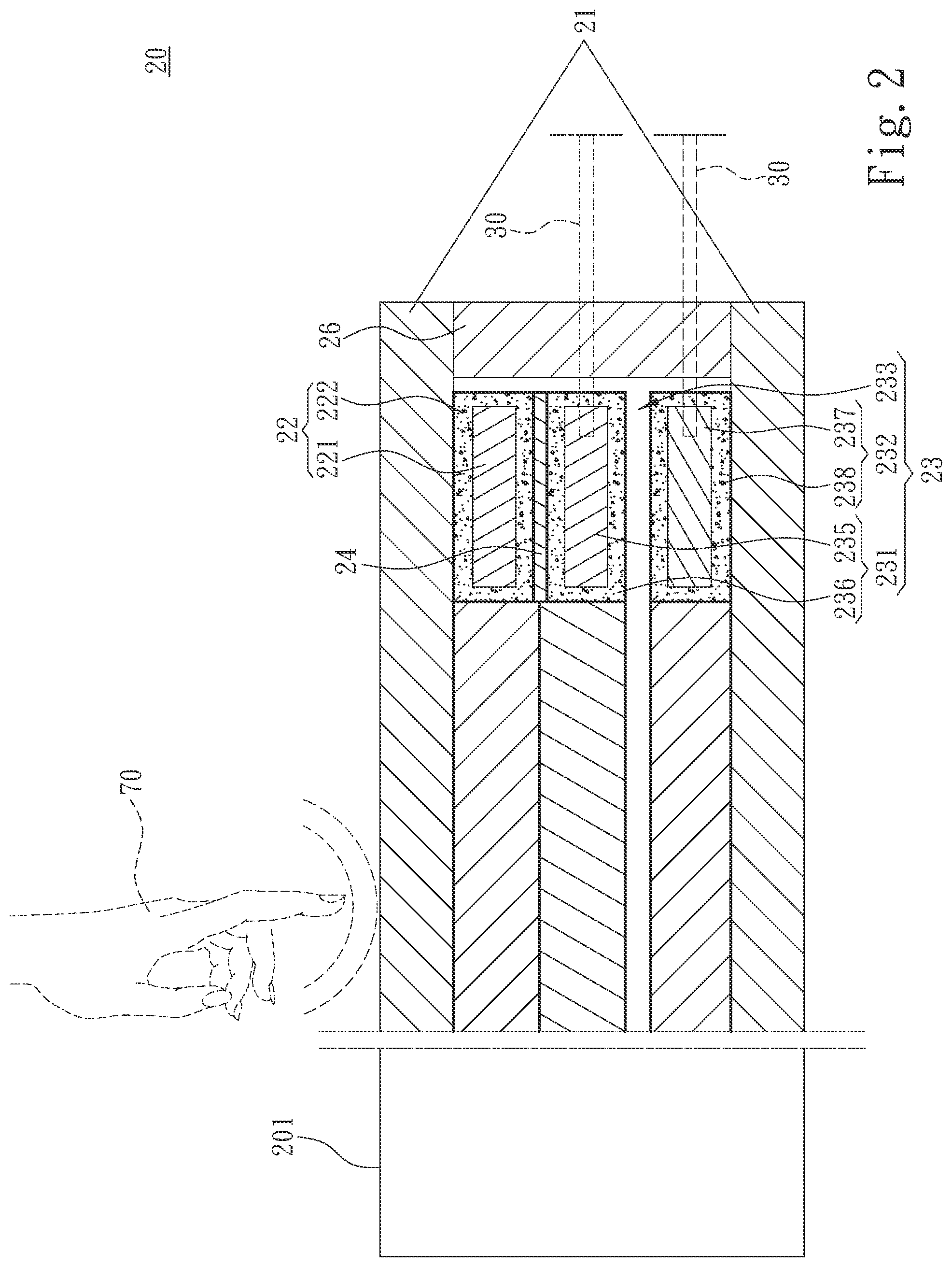 Patent US12492921 Figure 2 – Touch sensor