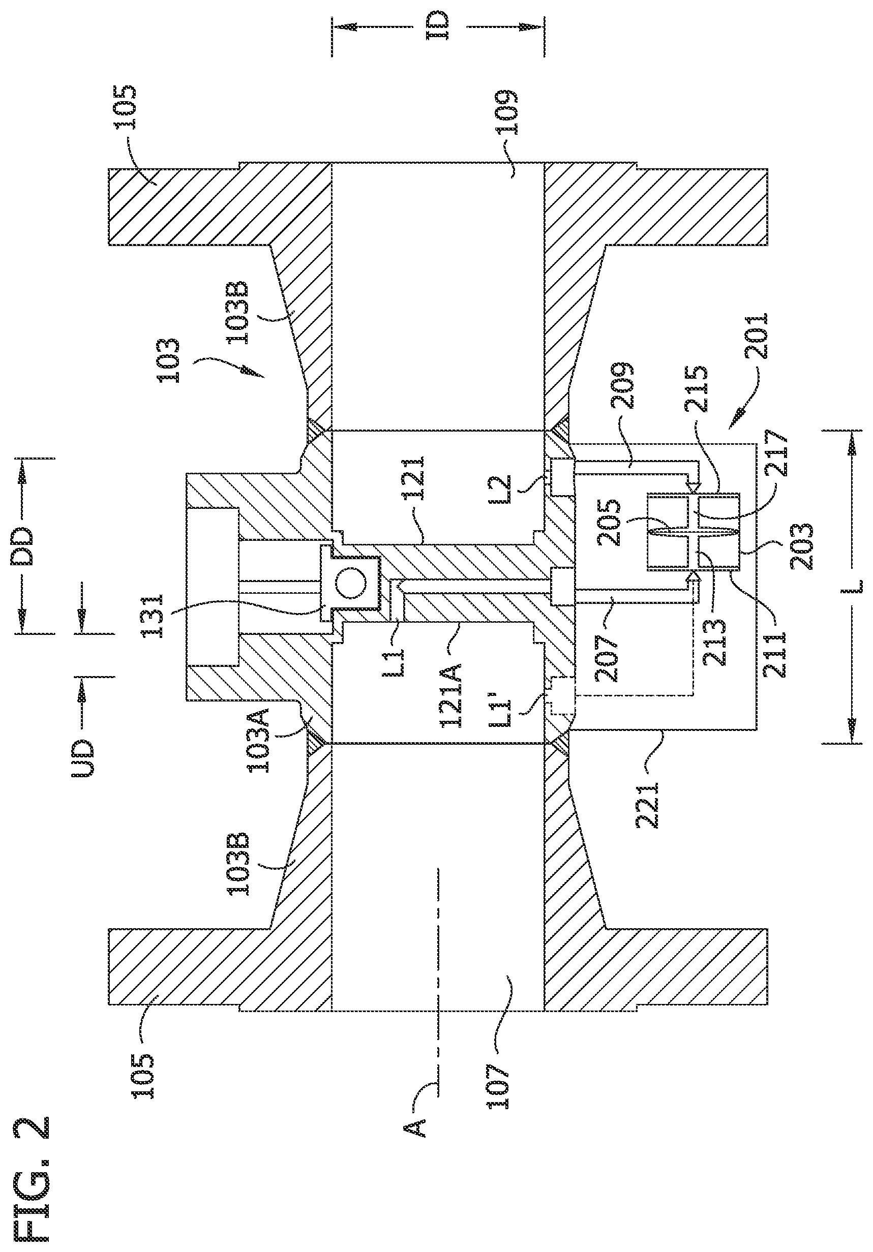 Patent US12492925 Figure 2 – Vortex flowmeter providing extended flow rate measurement