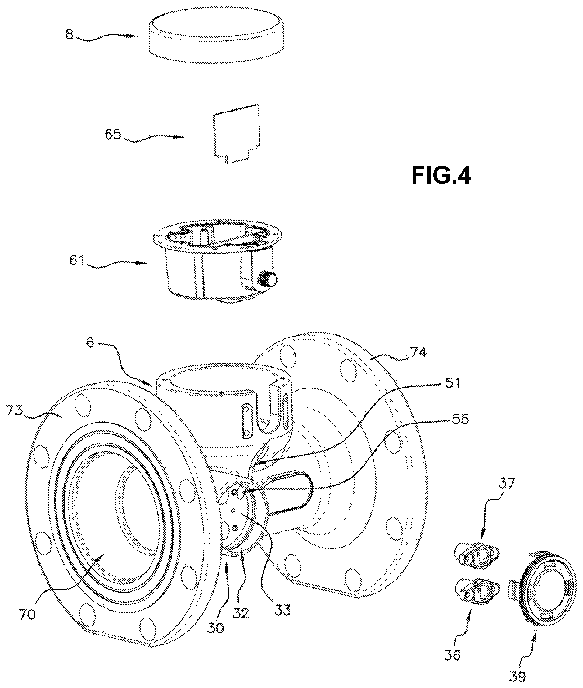 Patent US12492928 Figure 4 – Flow meter and assembly method therefor