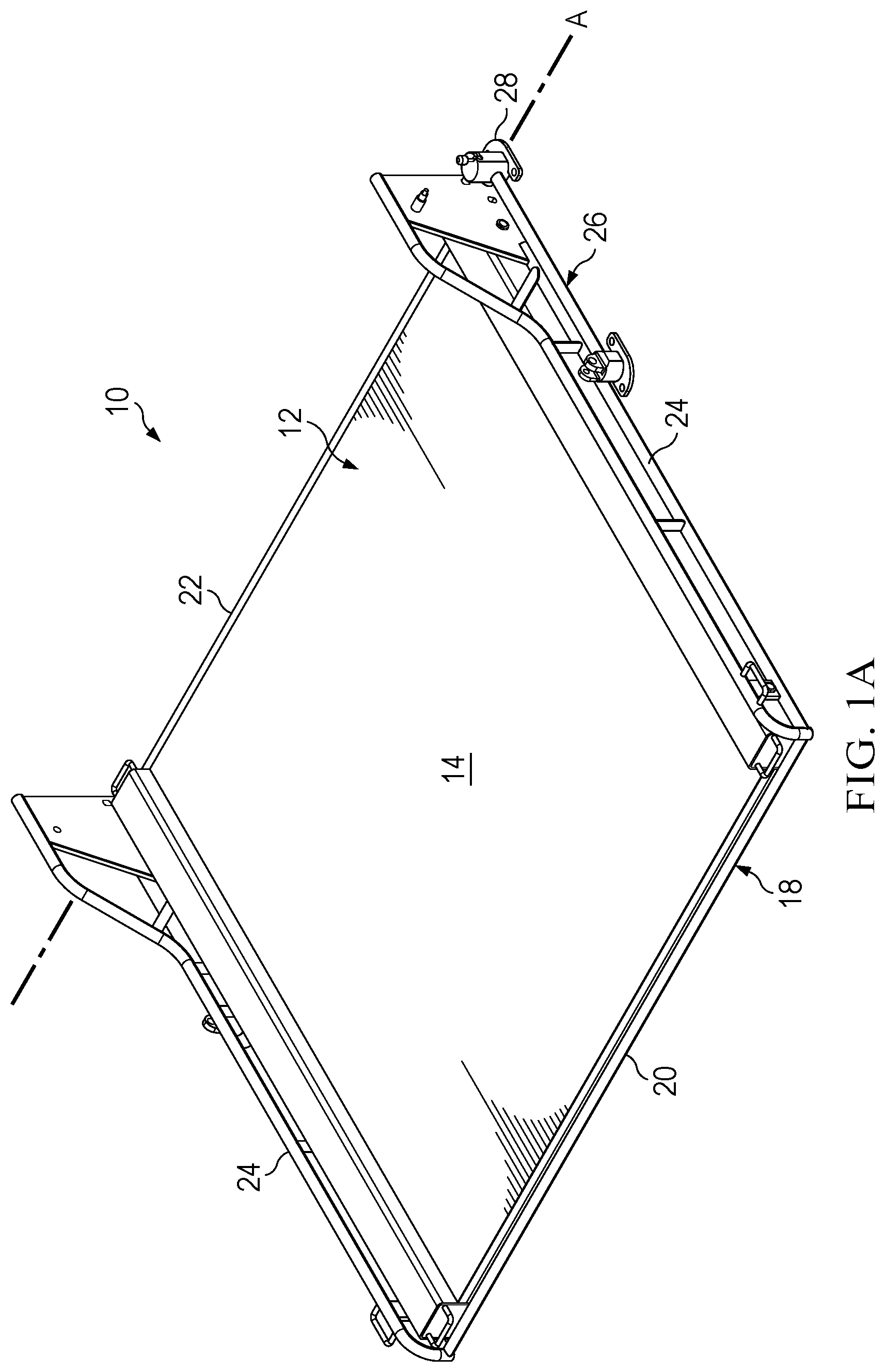 Patent US12492933 Figure 1 – Floor scale with cleanable footprint