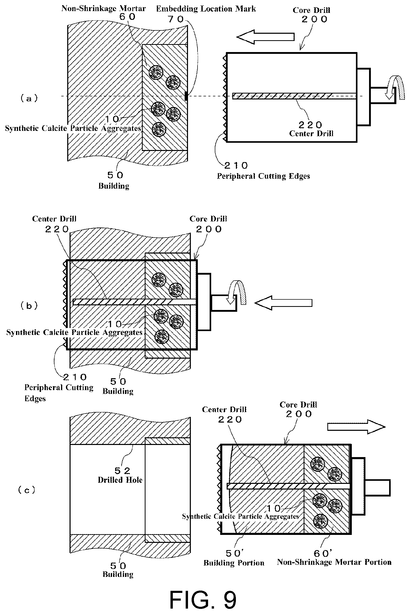 Patent US12492950 Figure 9 – Estimation method of stress and strain history in cement-based composite materials and calcite particle aggregates