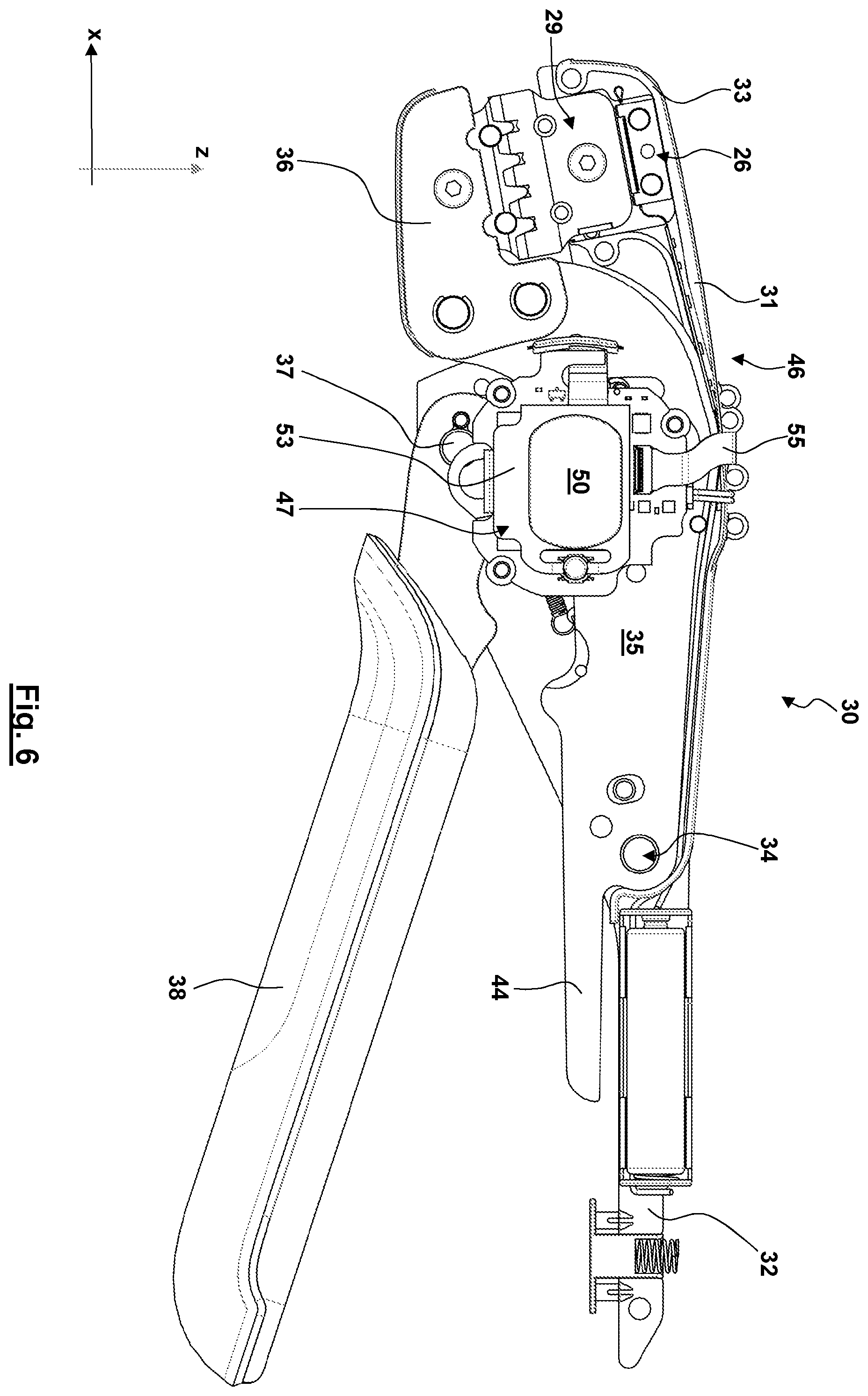 Patent US12492952 Figure 6 – Force sensors for crimping pliers and crimping pliers comprising a force sensor