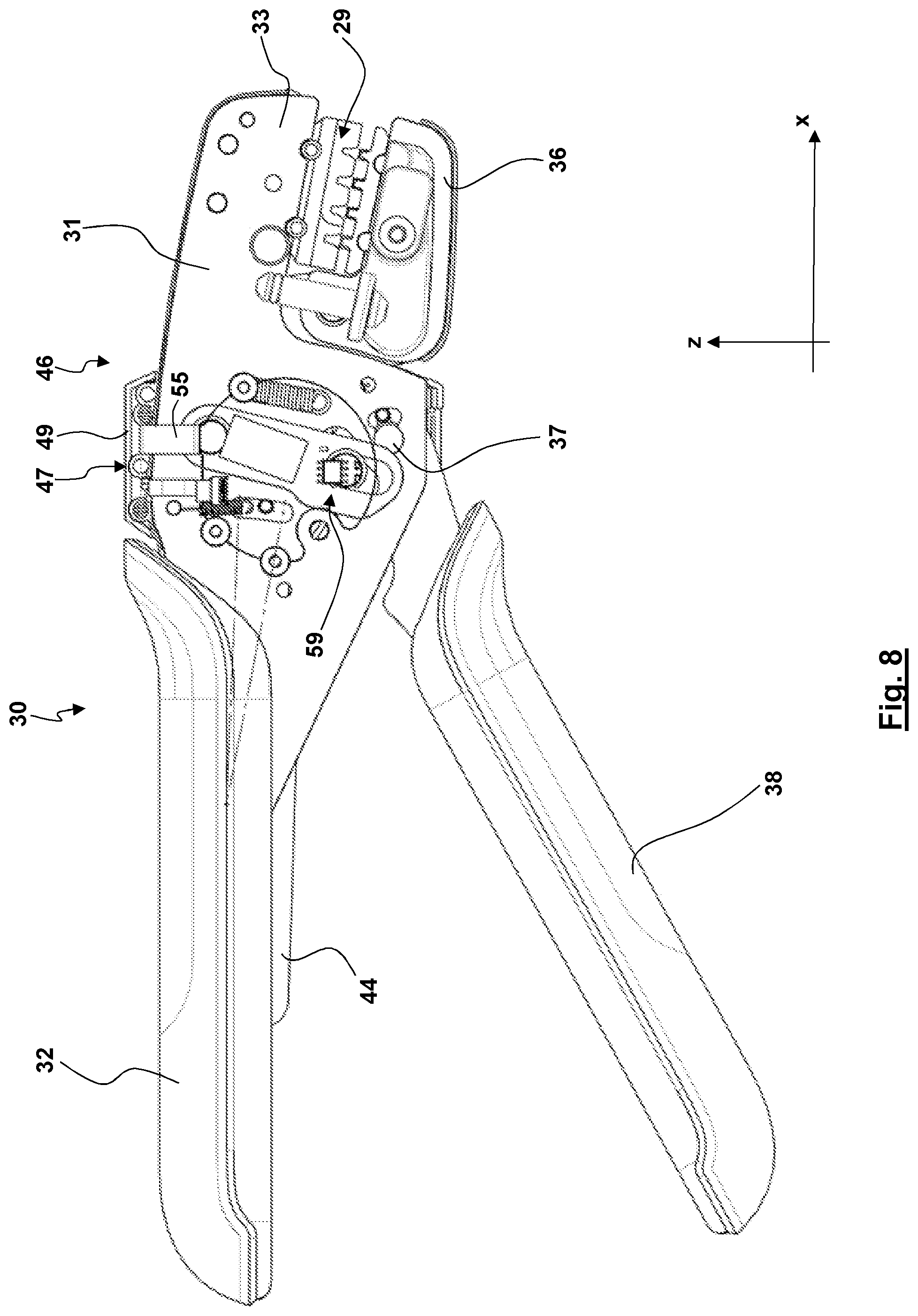 Patent US12492952 Figure 8 – Force sensors for crimping pliers and crimping pliers comprising a force sensor