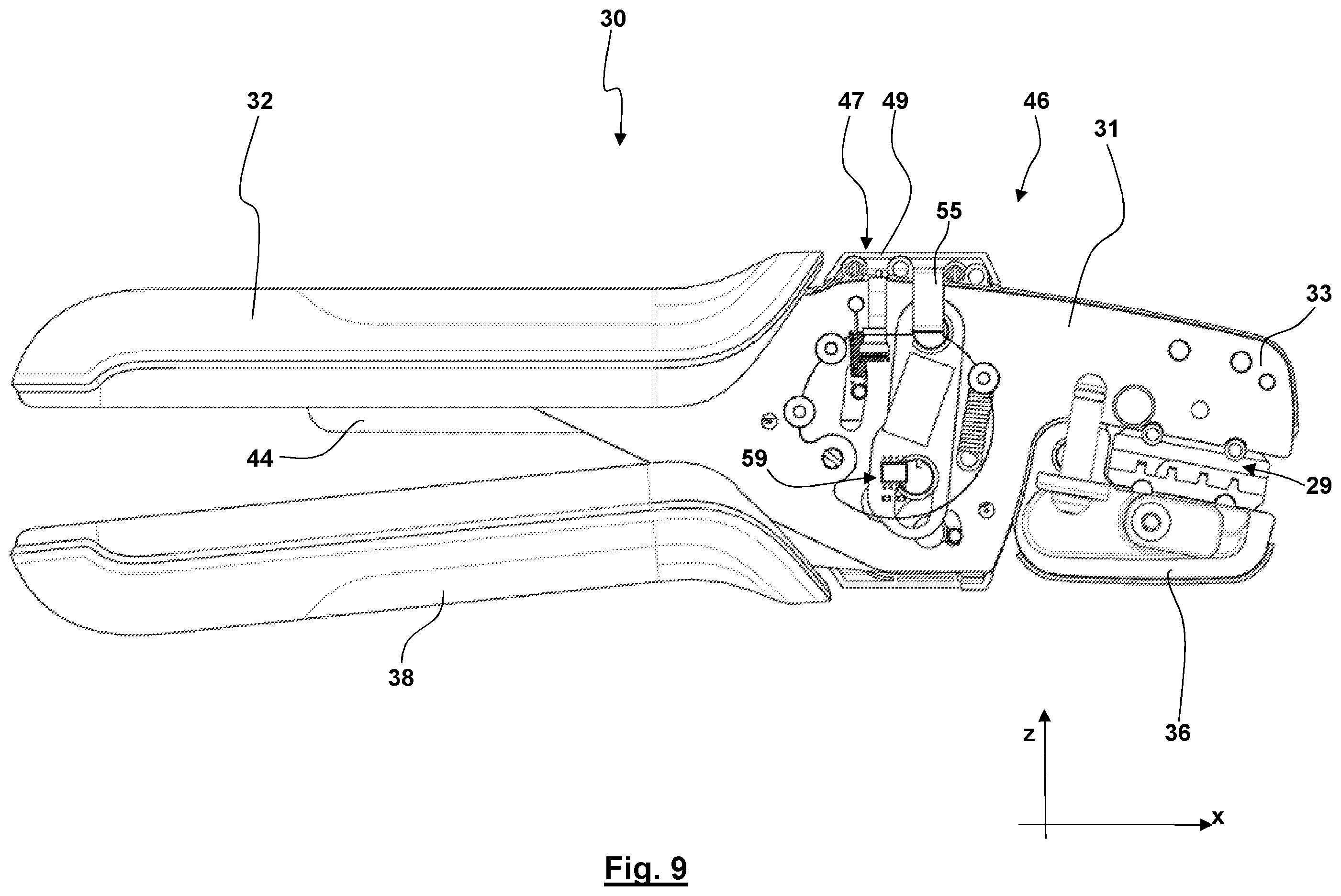 Patent US12492952 Figure 9 – Force sensors for crimping pliers and crimping pliers comprising a force sensor