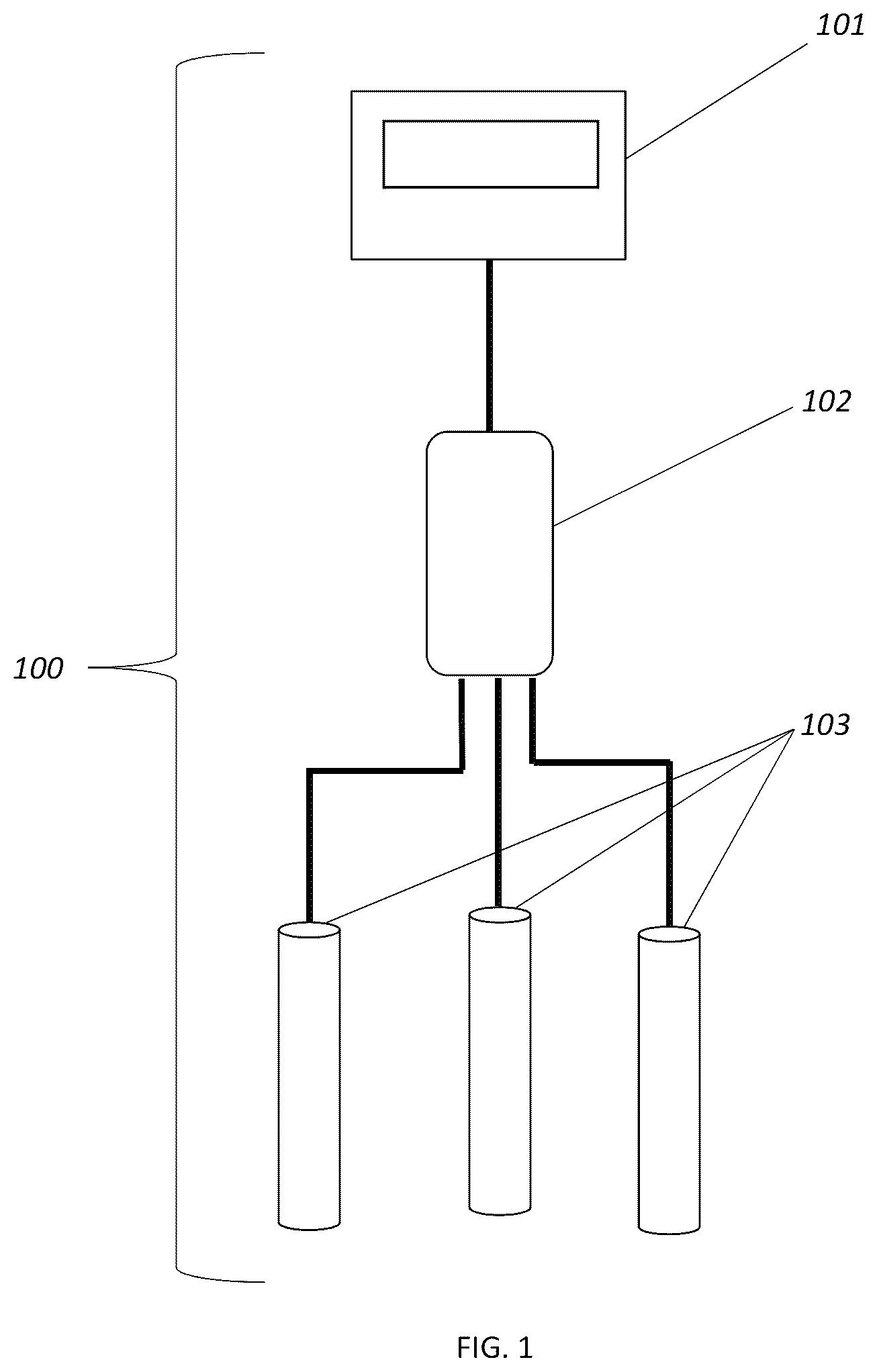 Patent US12492956 Figure 1 – Junction bank for scale controller and load cell