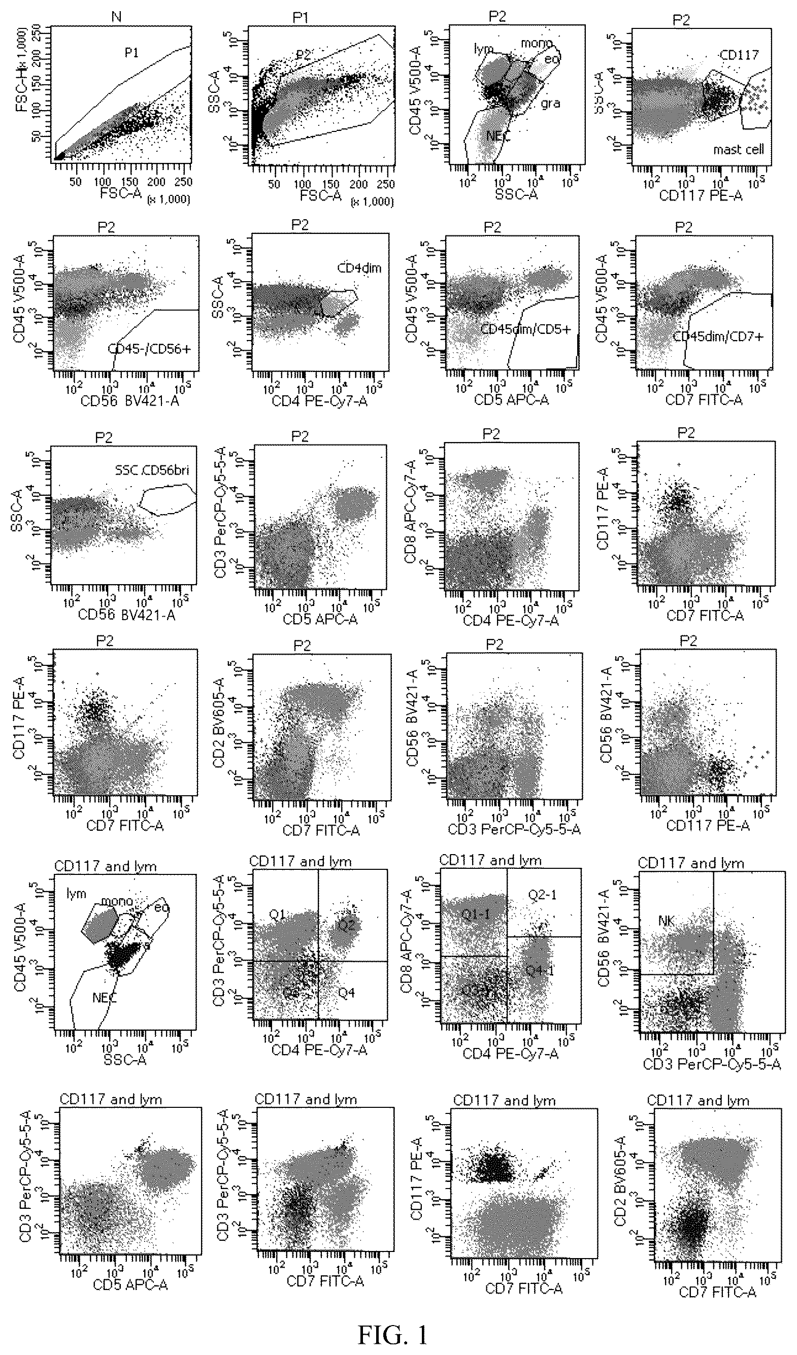 Patent US12492980 Figure 1 – Antibody combination for one-step screening and/or diagnosis of clonal diseases and related application