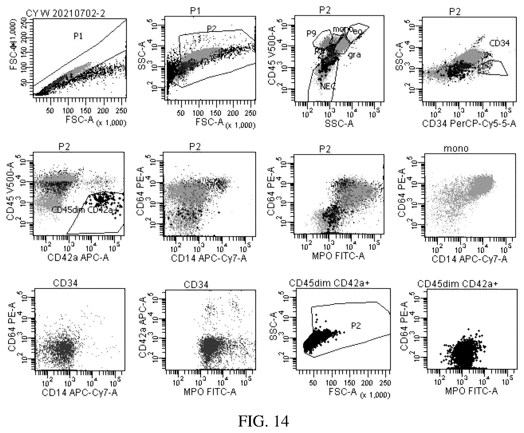 Patent US12492980 Figure 14 – Antibody combination for one-step screening and/or diagnosis of clonal diseases and related application