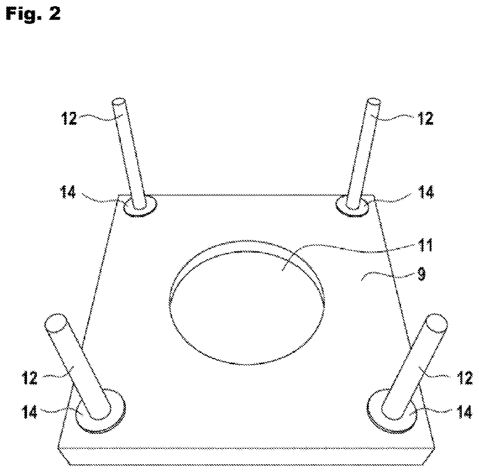 Patent US12492981 Figure 2 – Method and device for testing the adhesion of a body on a substrate