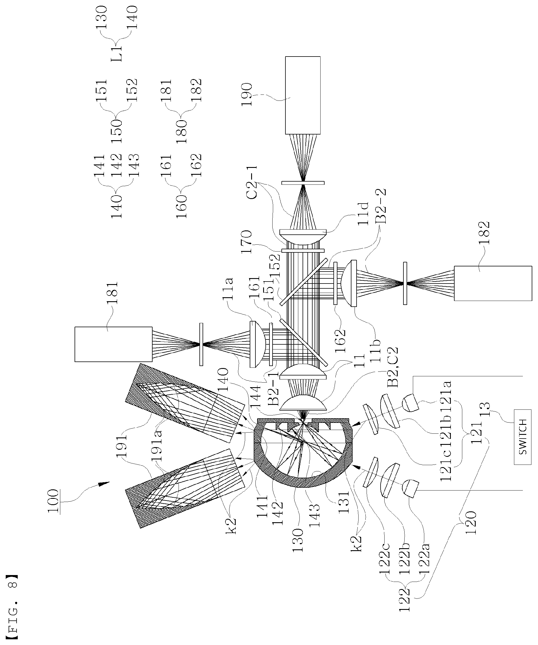 Patent US12492986 Figure 8 – Sensor device for detecting biological particles and non-biological particles