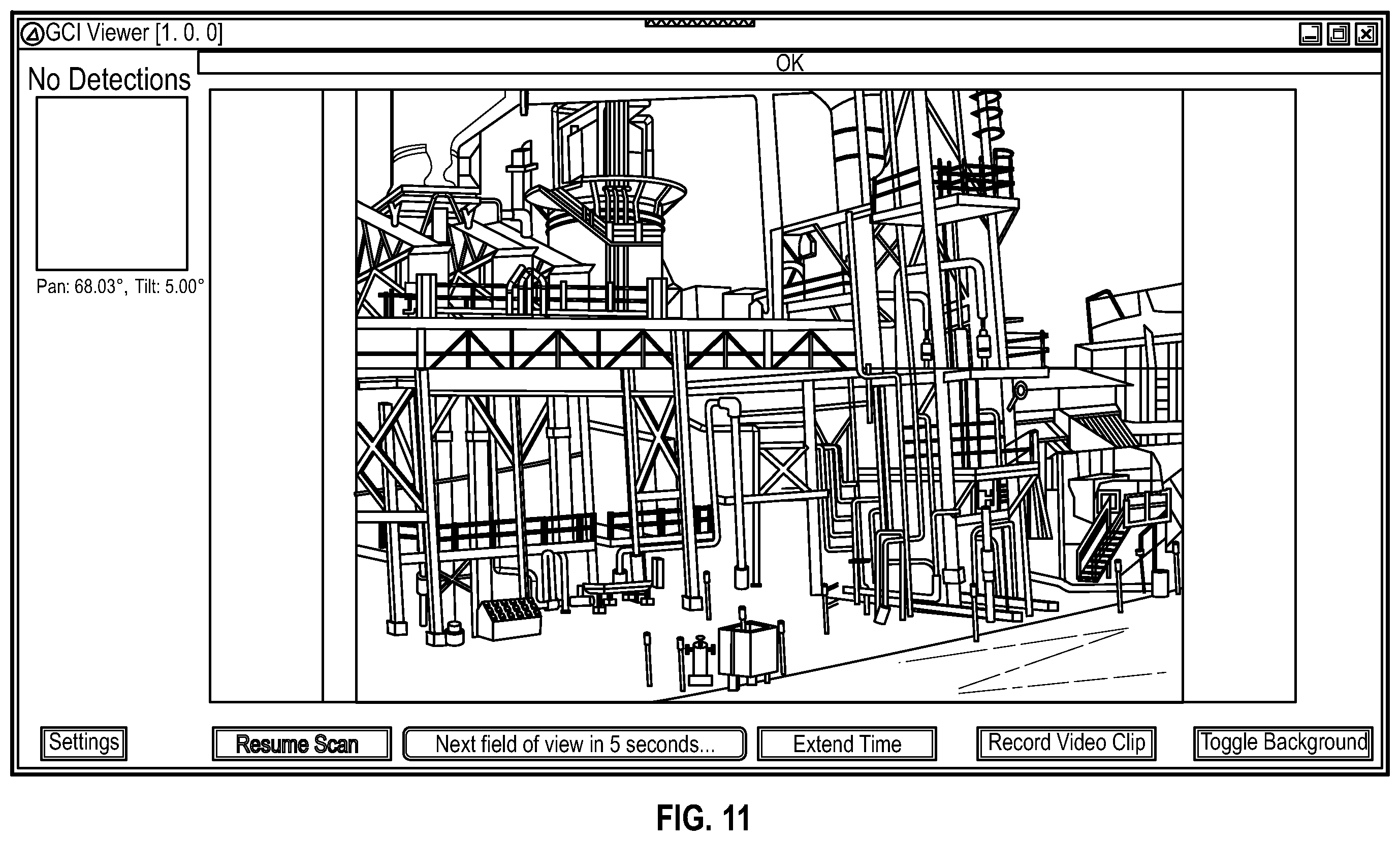 Patent US12492987 Figure 10 – Gas leak emission quantification with a gas cloud imager