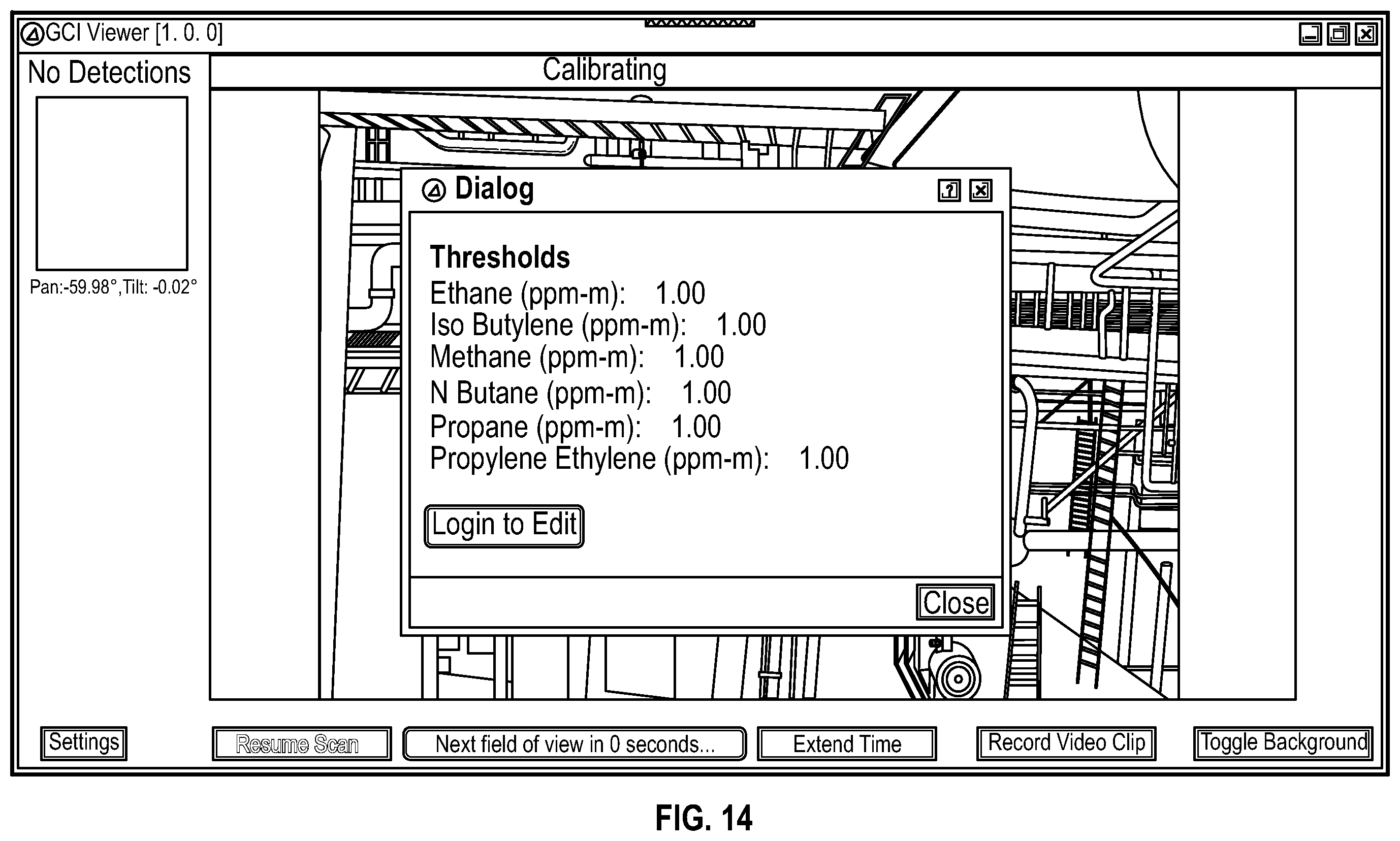 Patent US12492987 Figure 13 – Gas leak emission quantification with a gas cloud imager
