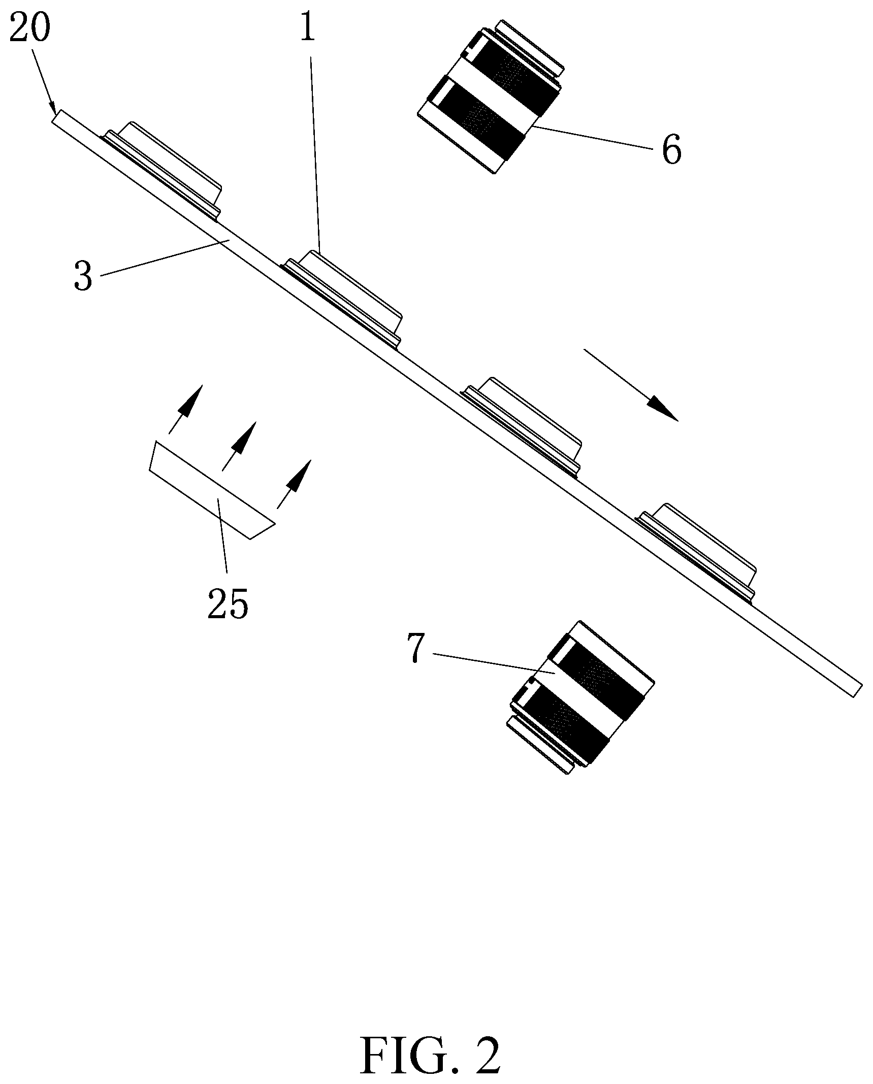 Patent US12492999 Figure 2 – Optical inspection equipment for checking multiple utensils made of plant fibers