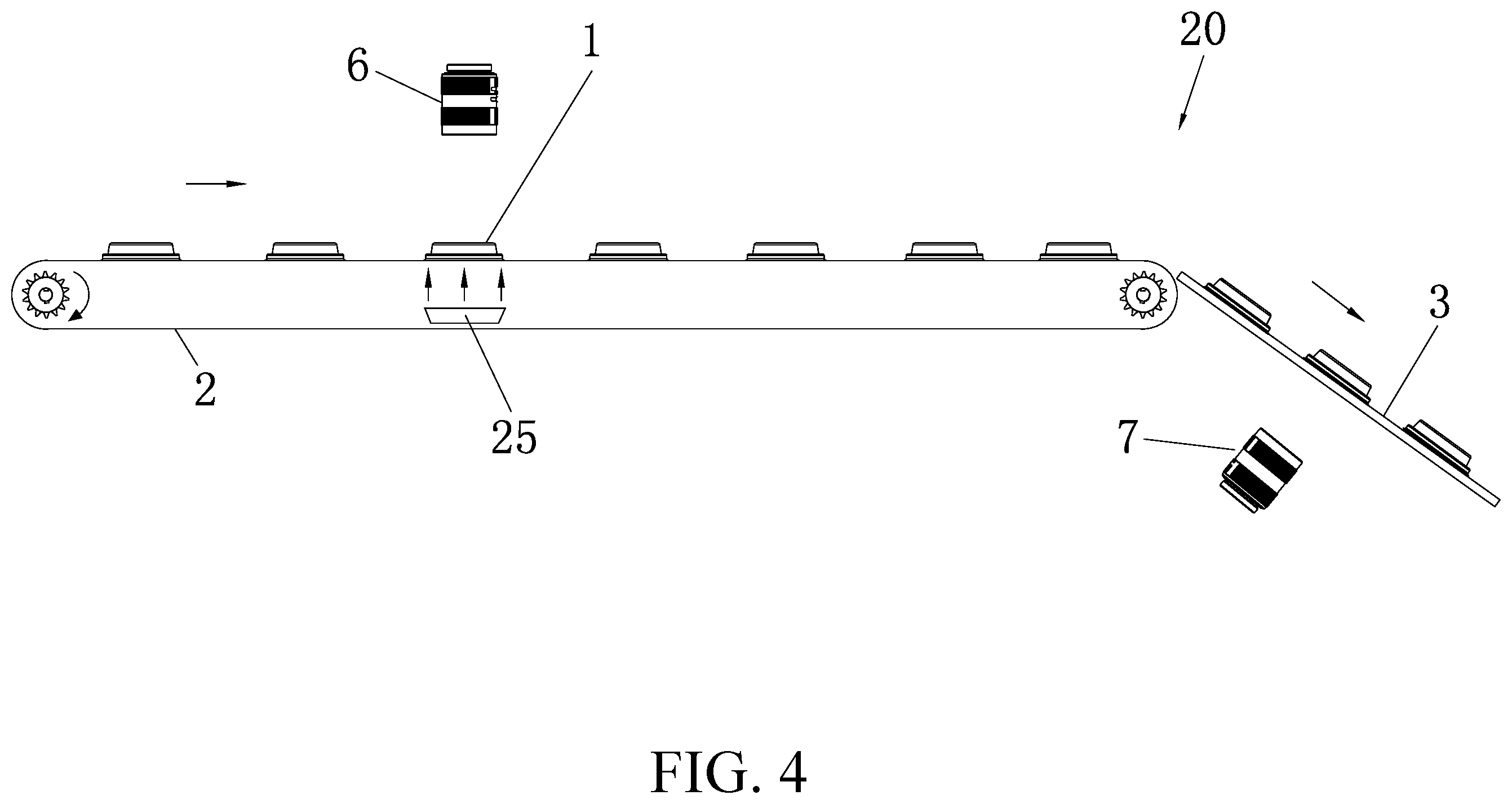 Patent US12492999 Figure 4 – Optical inspection equipment for checking multiple utensils made of plant fibers
