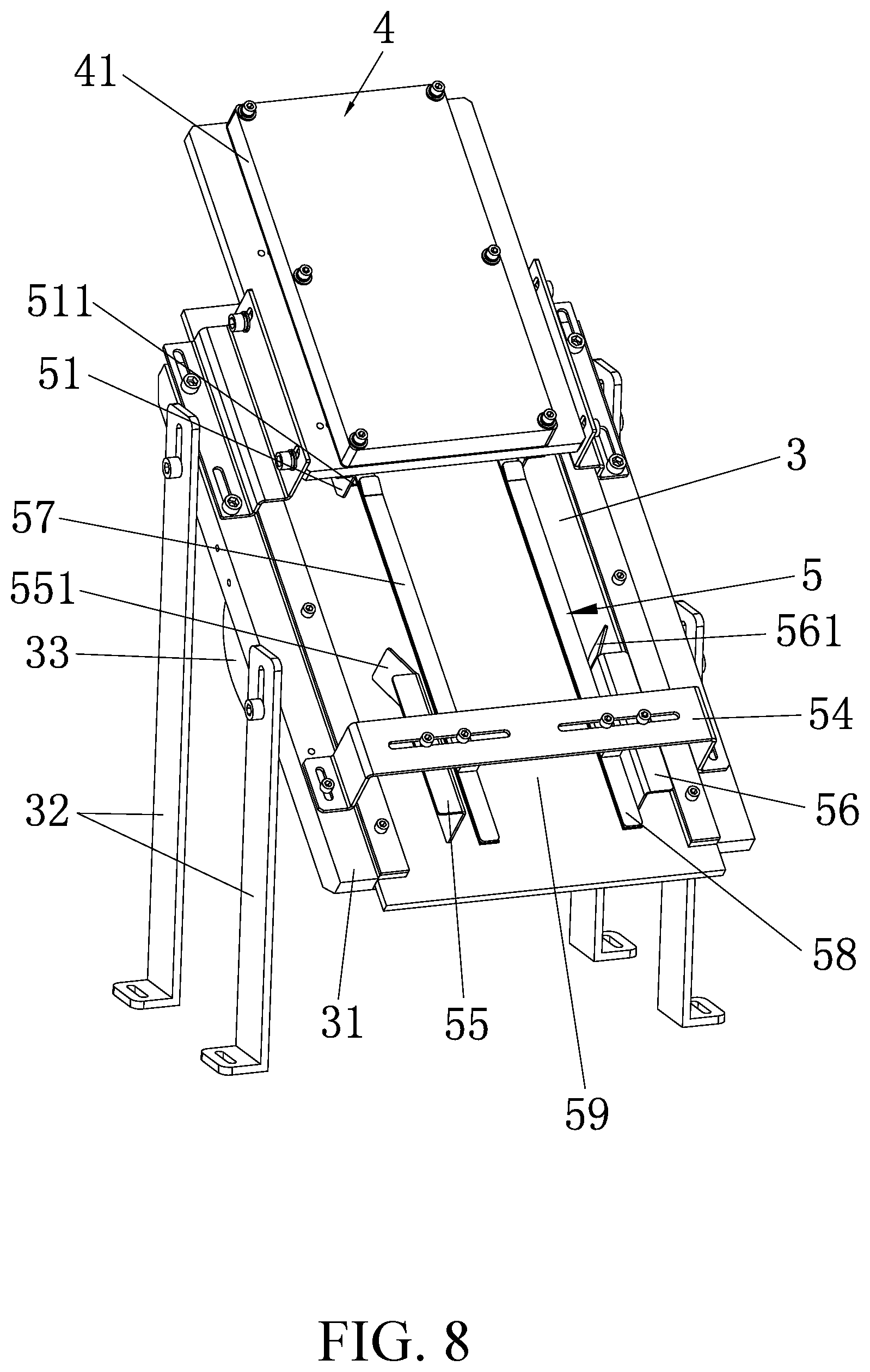 Patent US12492999 Figure 8 – Optical inspection equipment for checking multiple utensils made of plant fibers